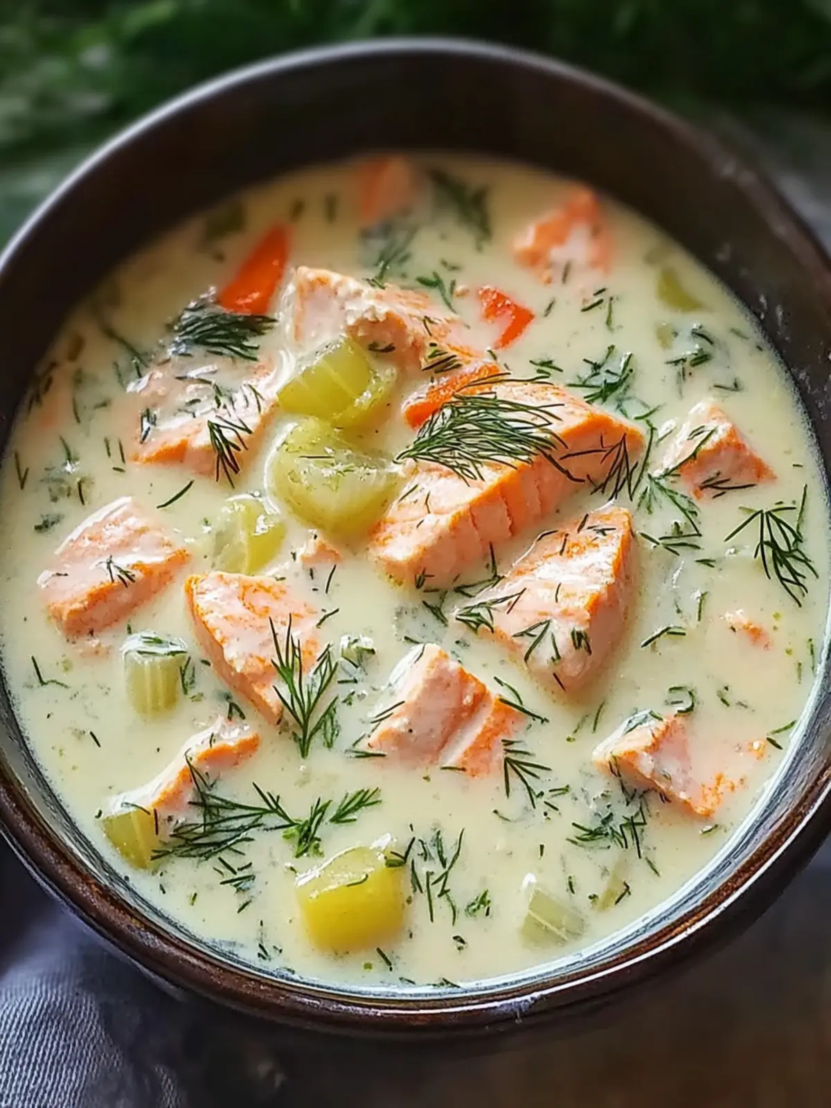 Creamy Dill Salmon Soup