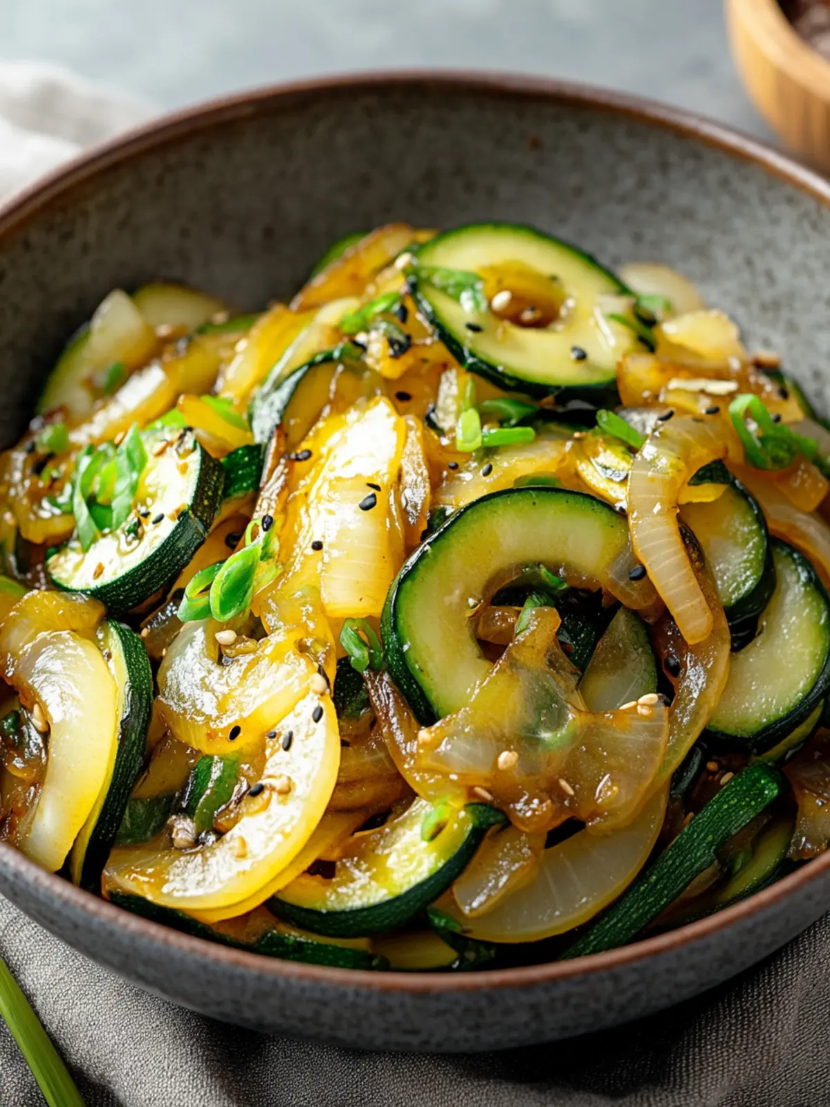 Japanese Zucchini & Onion Stir-Fry
