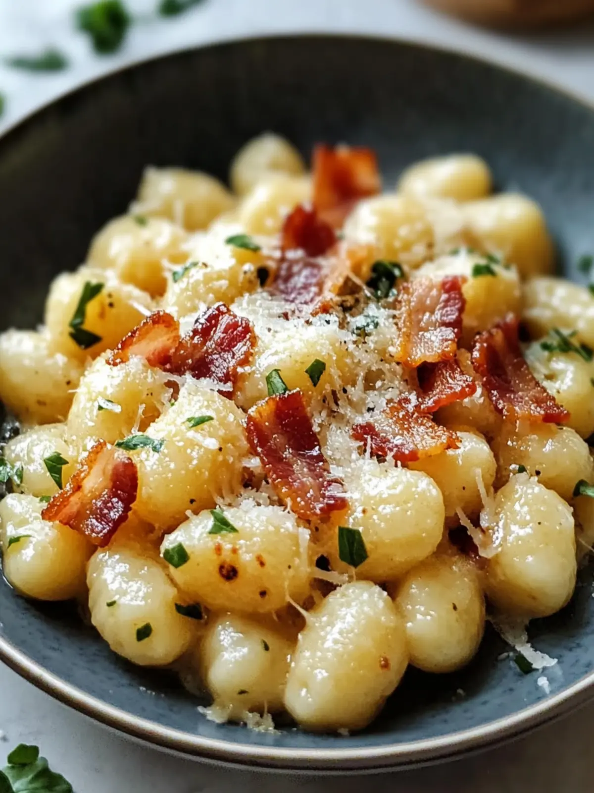 Gnocchi Carbonara with Bacon & Parmesan