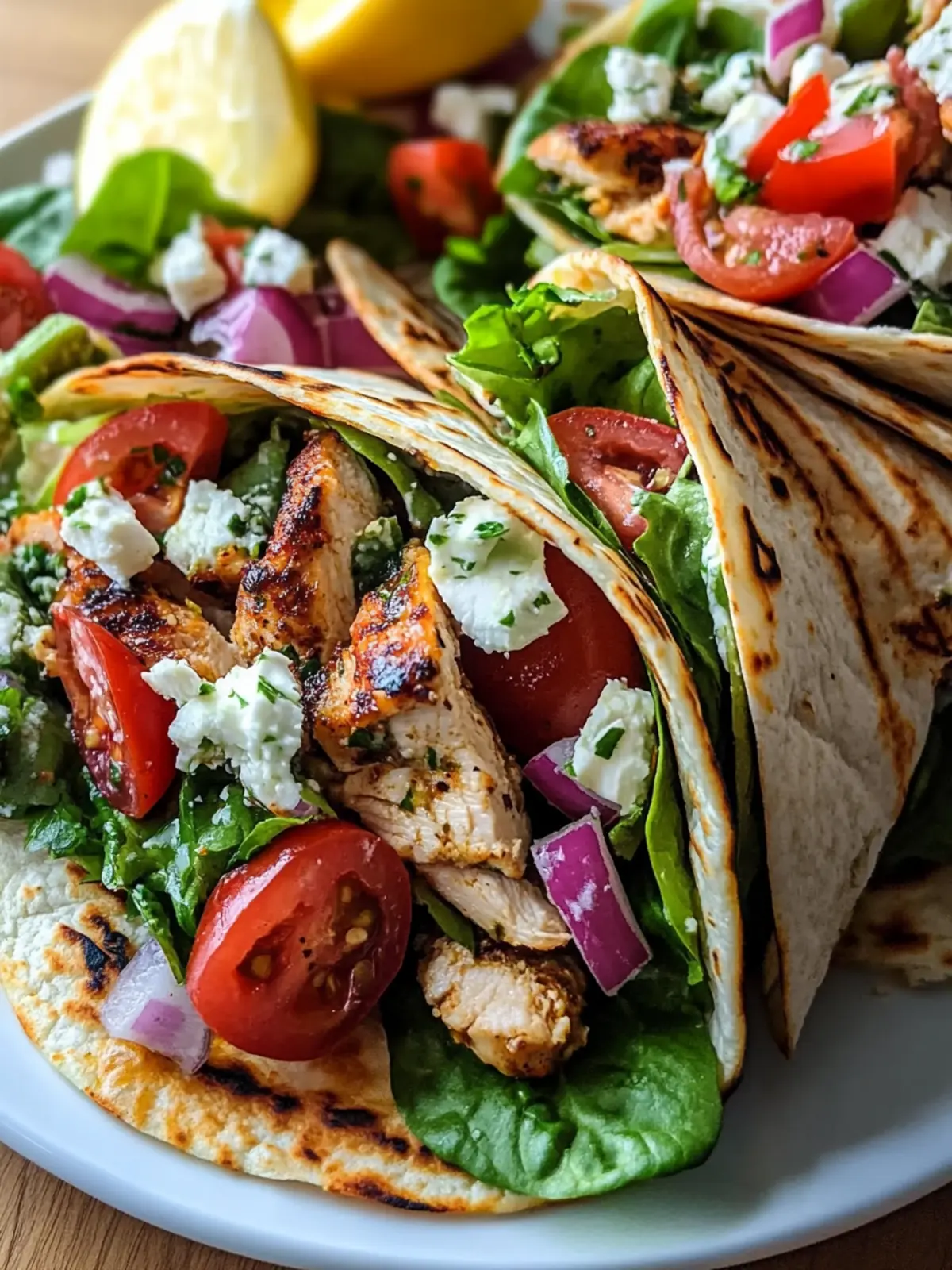 Mediterranean Chicken Wraps