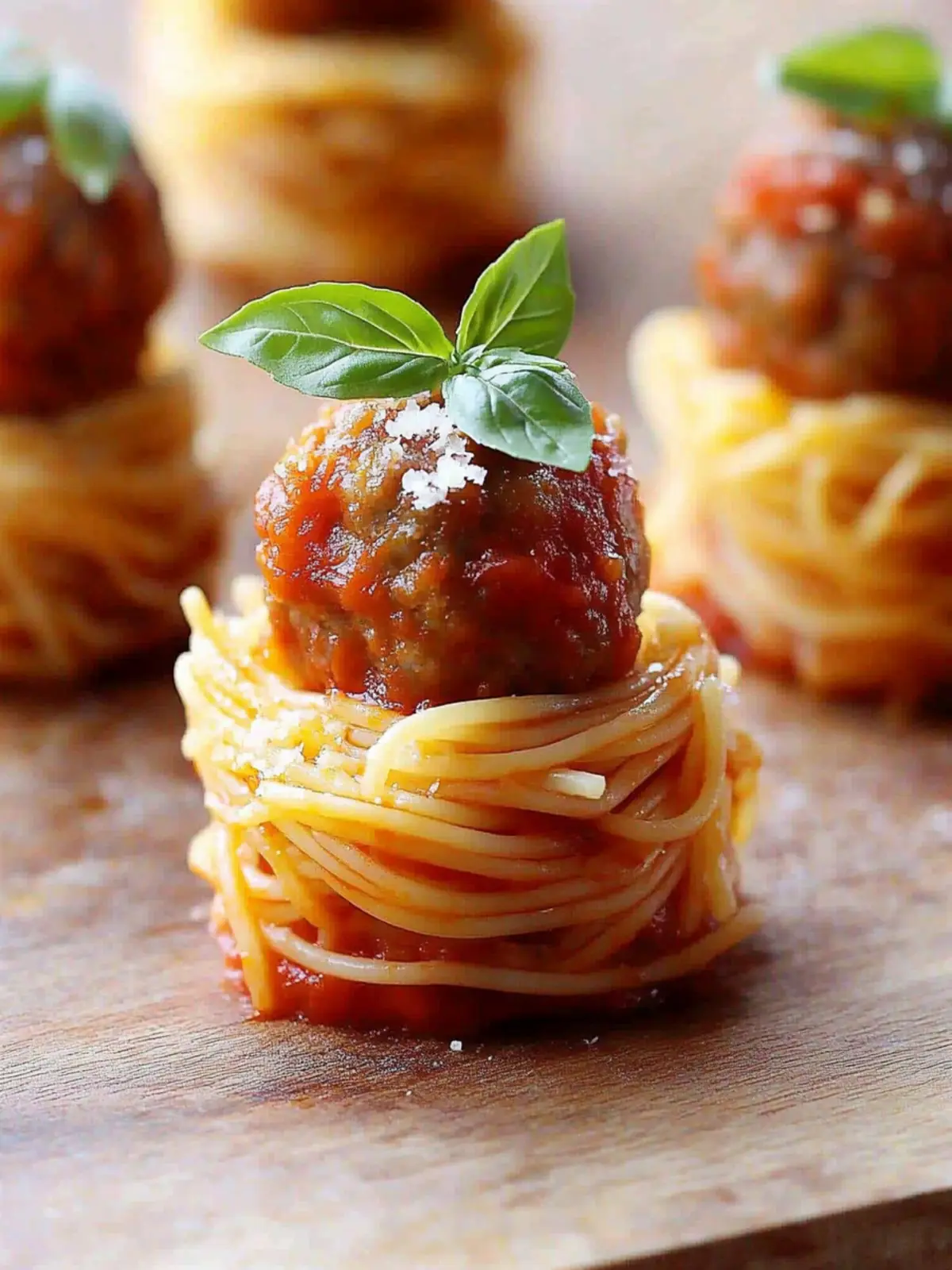 Mini Spaghetti and Meatball Bites