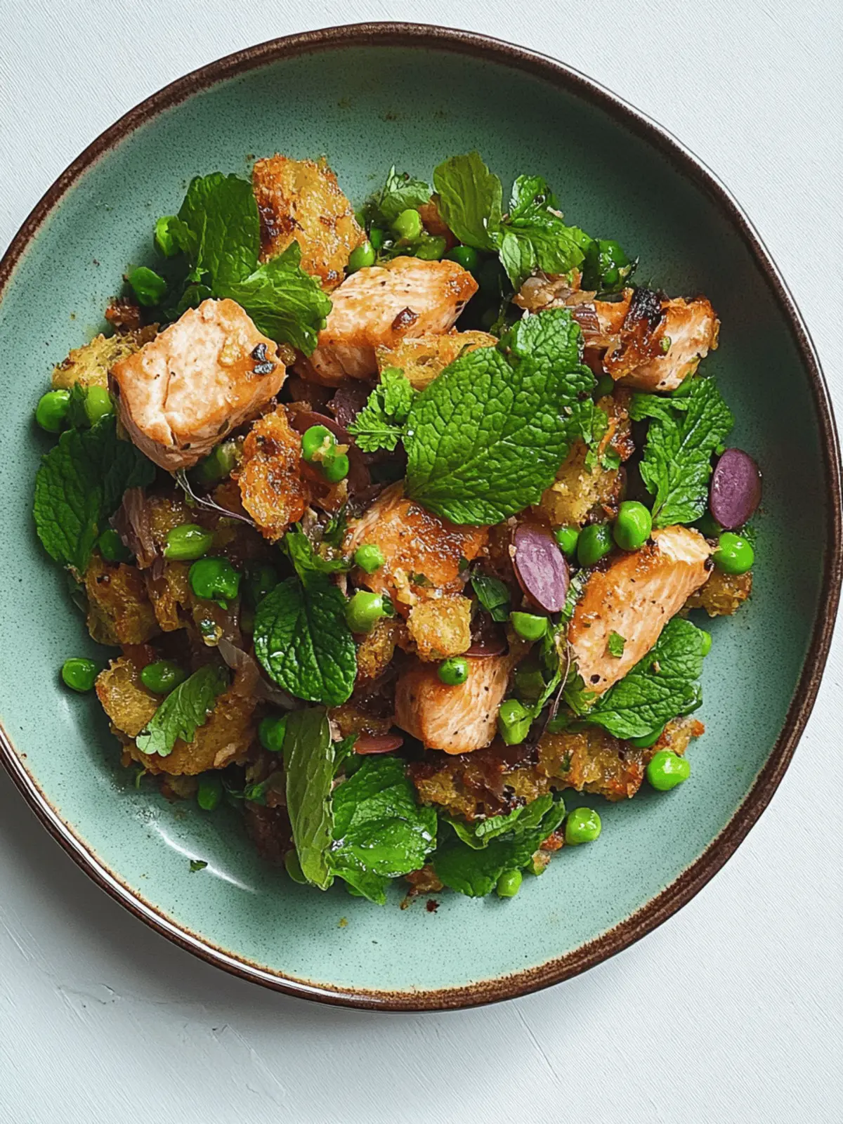 Chili Crisp Salmon Panzanella