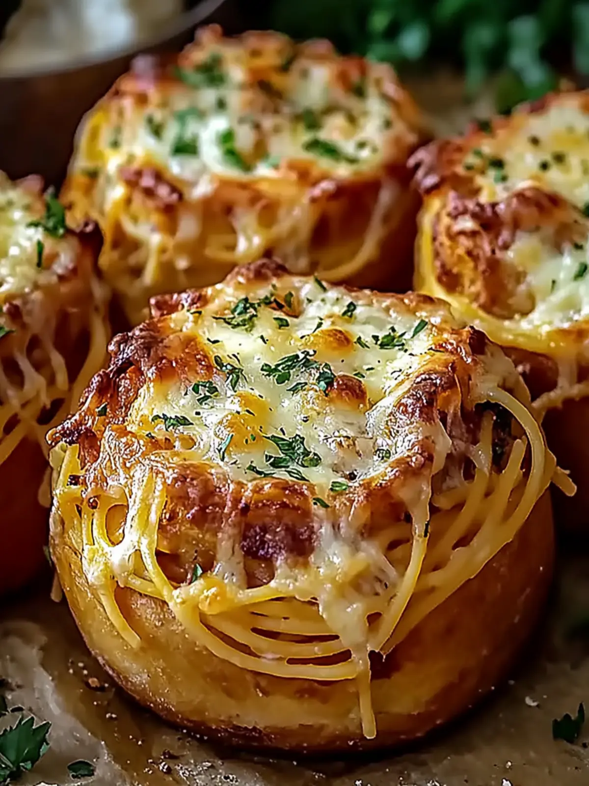 Spaghetti Garlic Bread