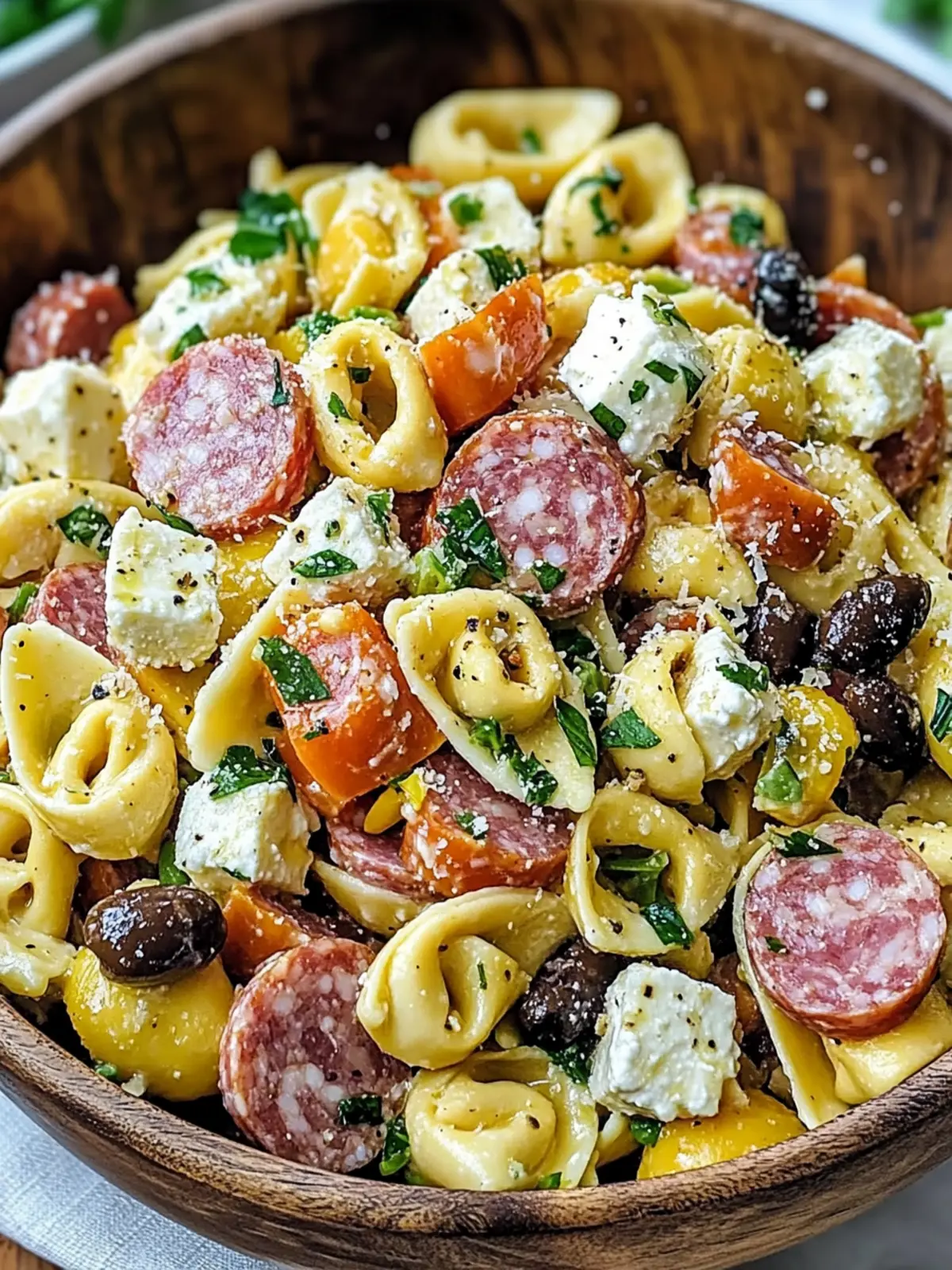 Salami-Mozzarella Tortellini Salad