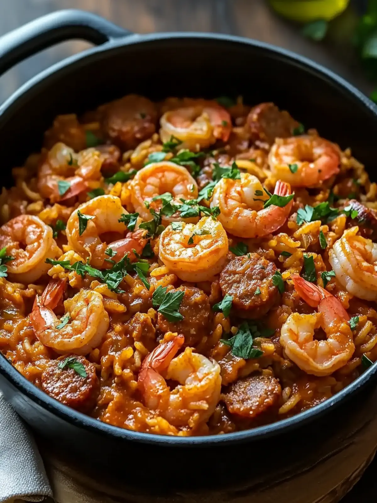 One Pot Shrimp and Sausage Jambalaya