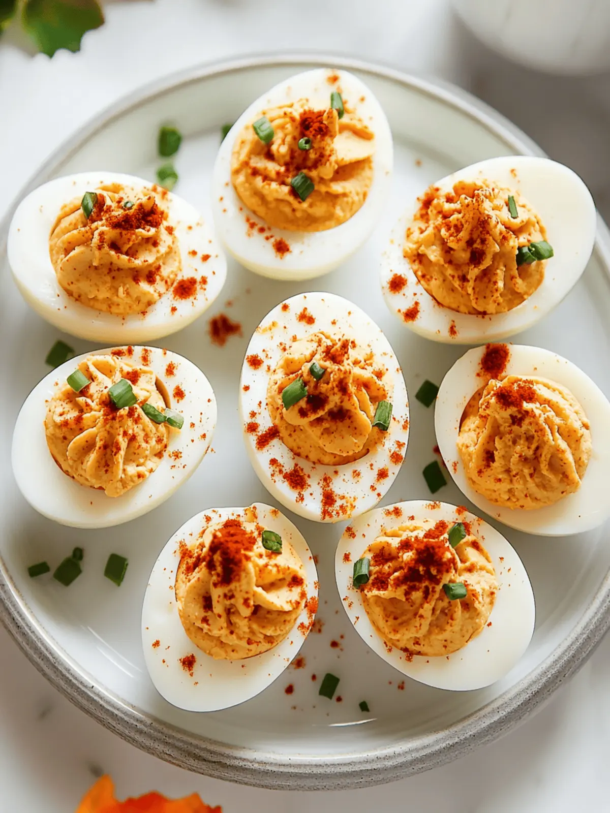Pumpkin Deviled Eggs