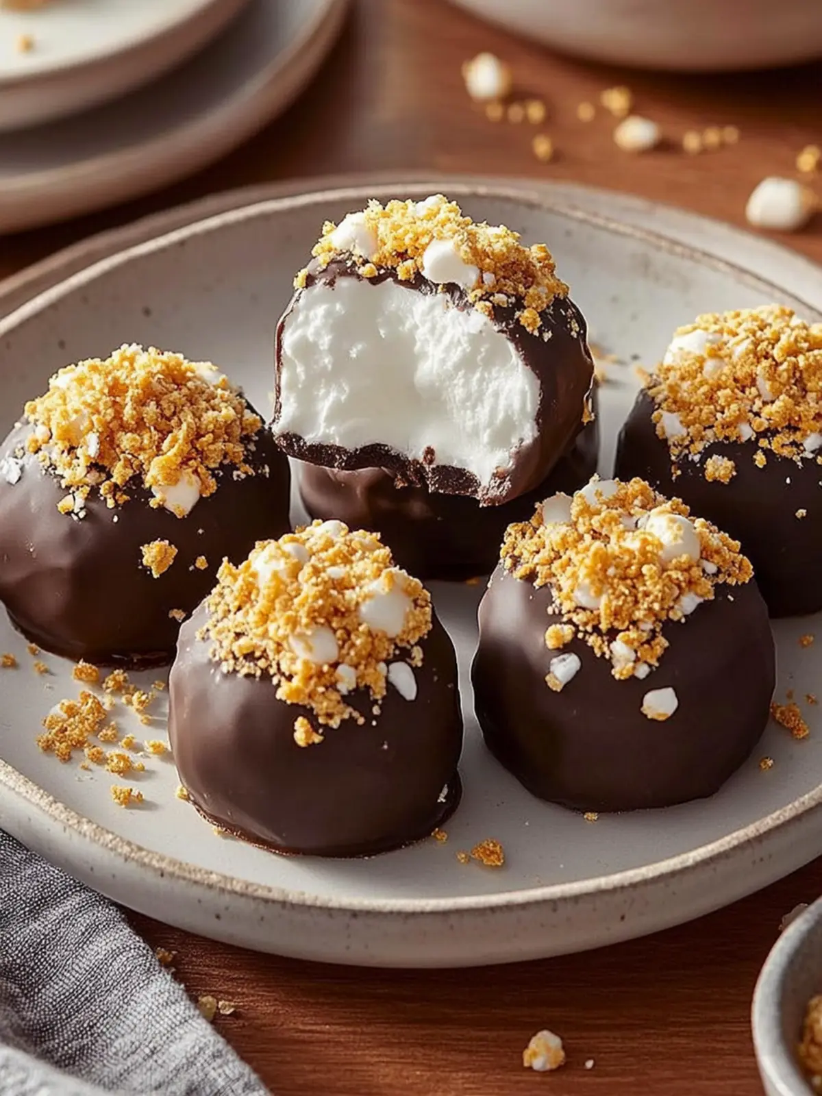 S’mores Marshmallow Truffles