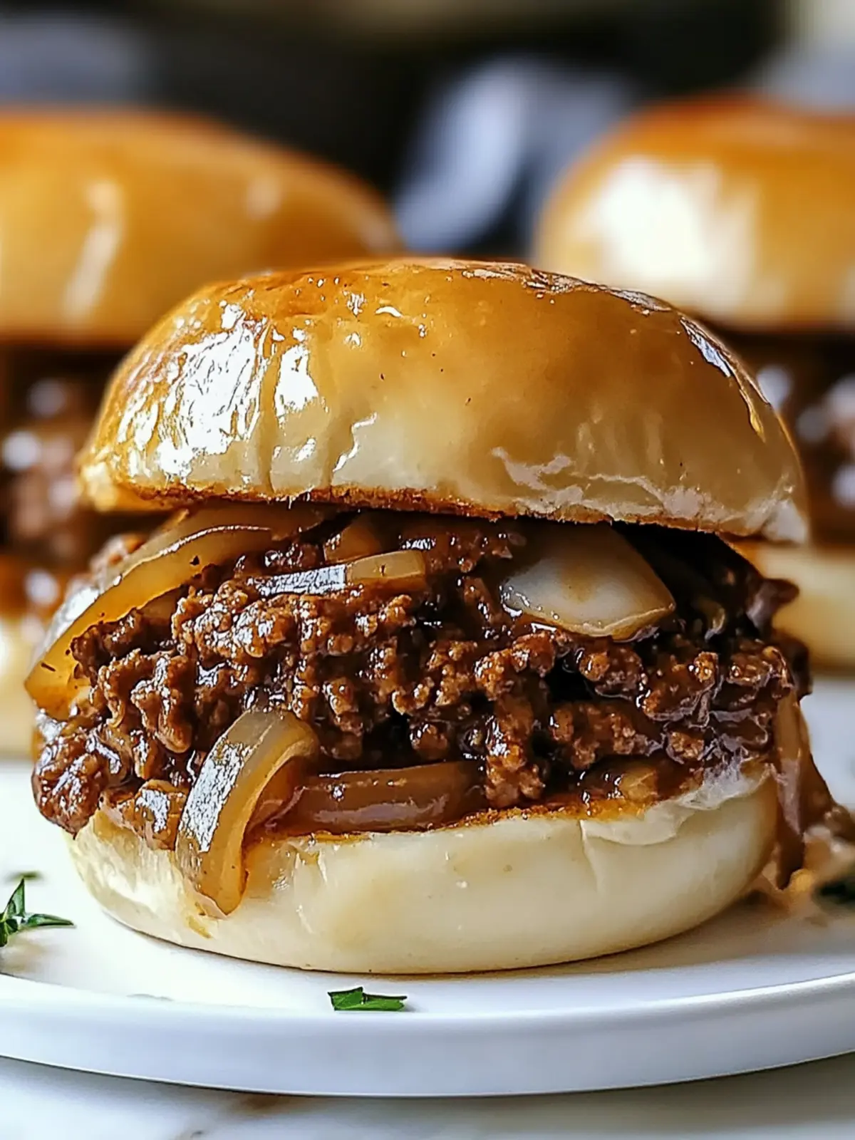 Irresistible French Onion Beef Sloppy Joes