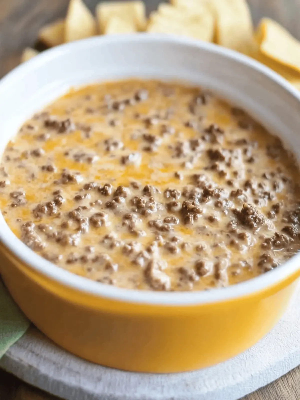 Cheesy Ground Beef Dip