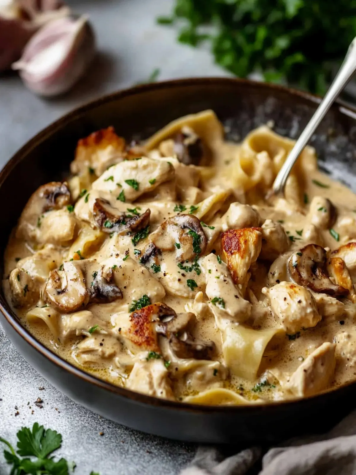 Rich Chicken Stroganoff