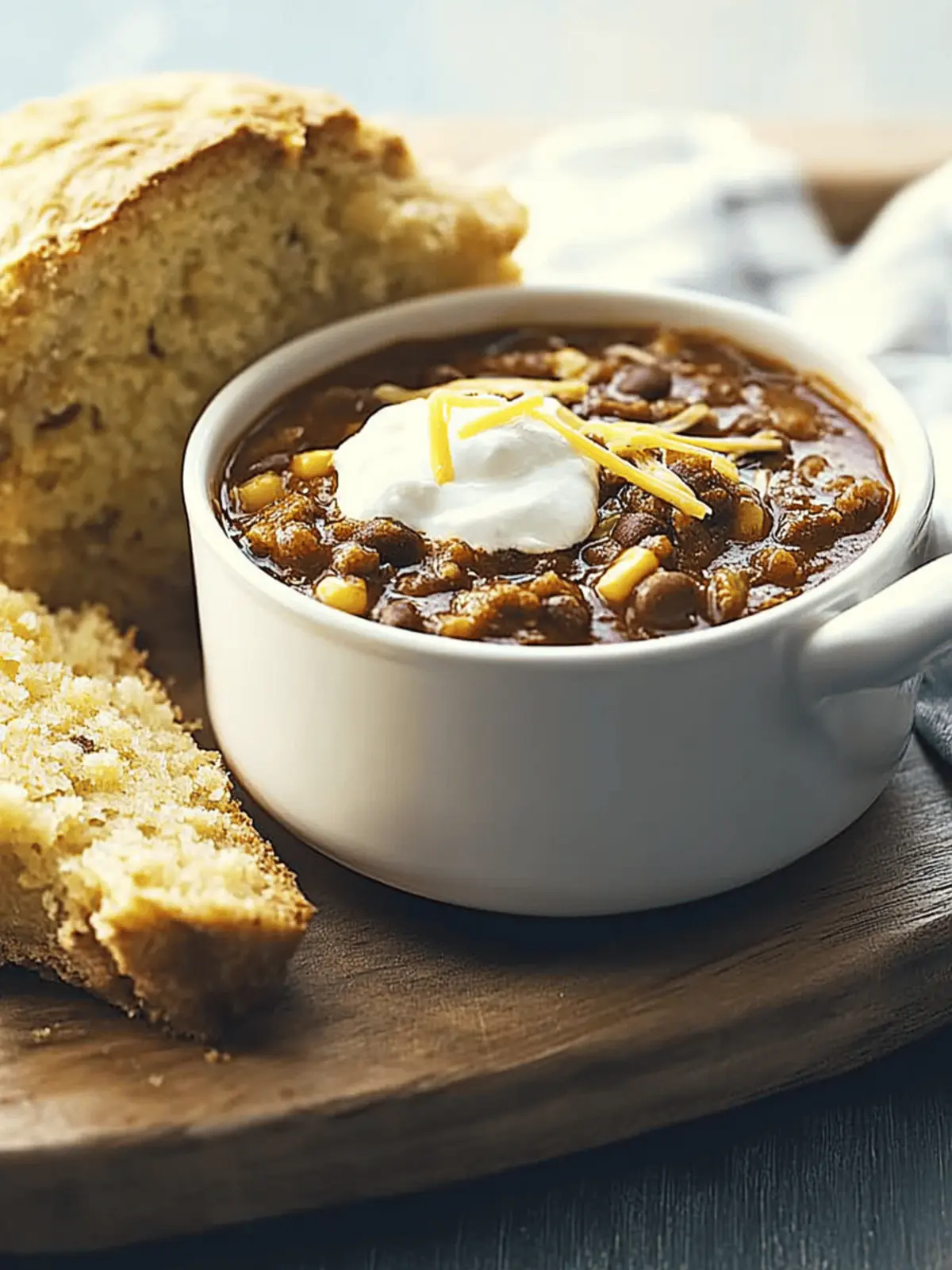 Bison Chili with Cornbread