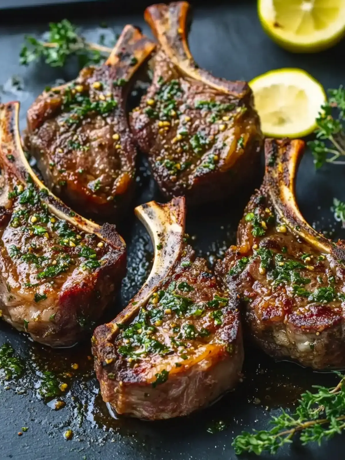 Juicy Garlic Butter Lamb Chops