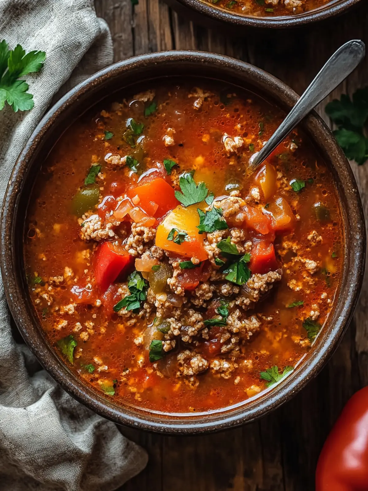 Keto Stuffed Pepper Soup
