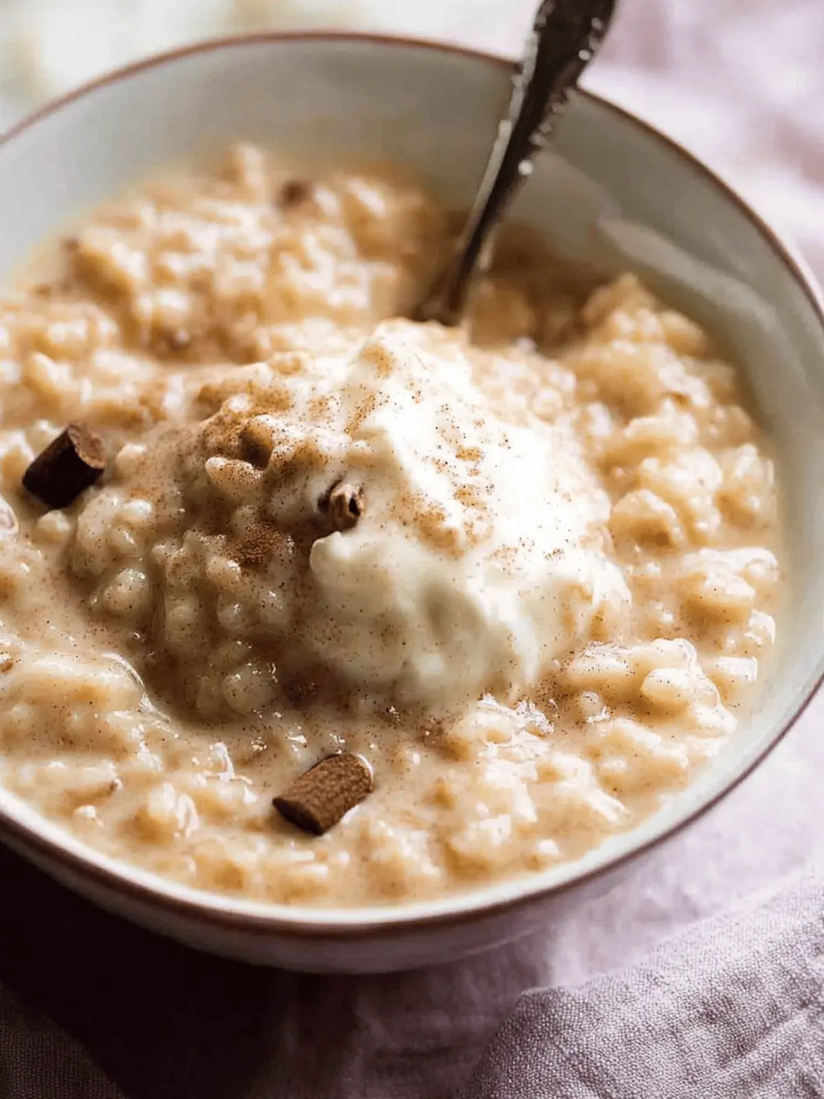 Heavenly Creamy Cinnamon Rice Pudding