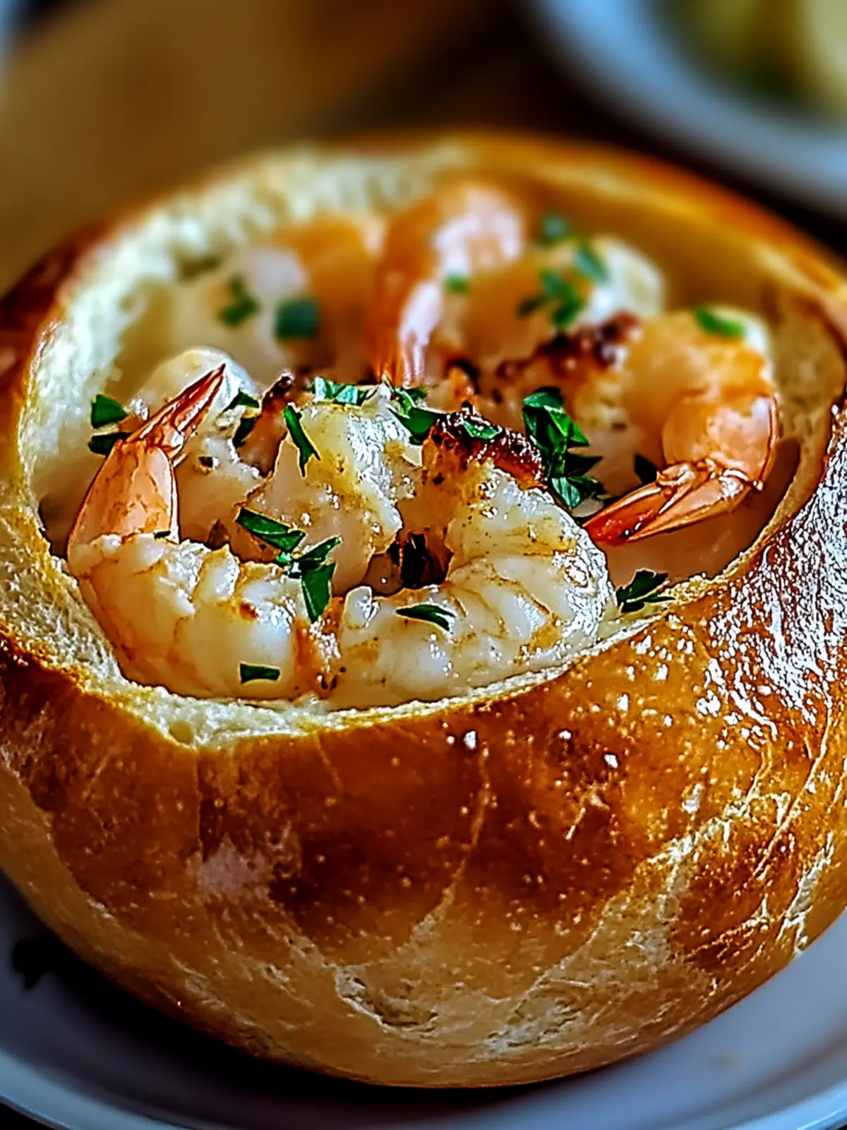 Delightful Stuffed Seafood Bread Bowl Recipe