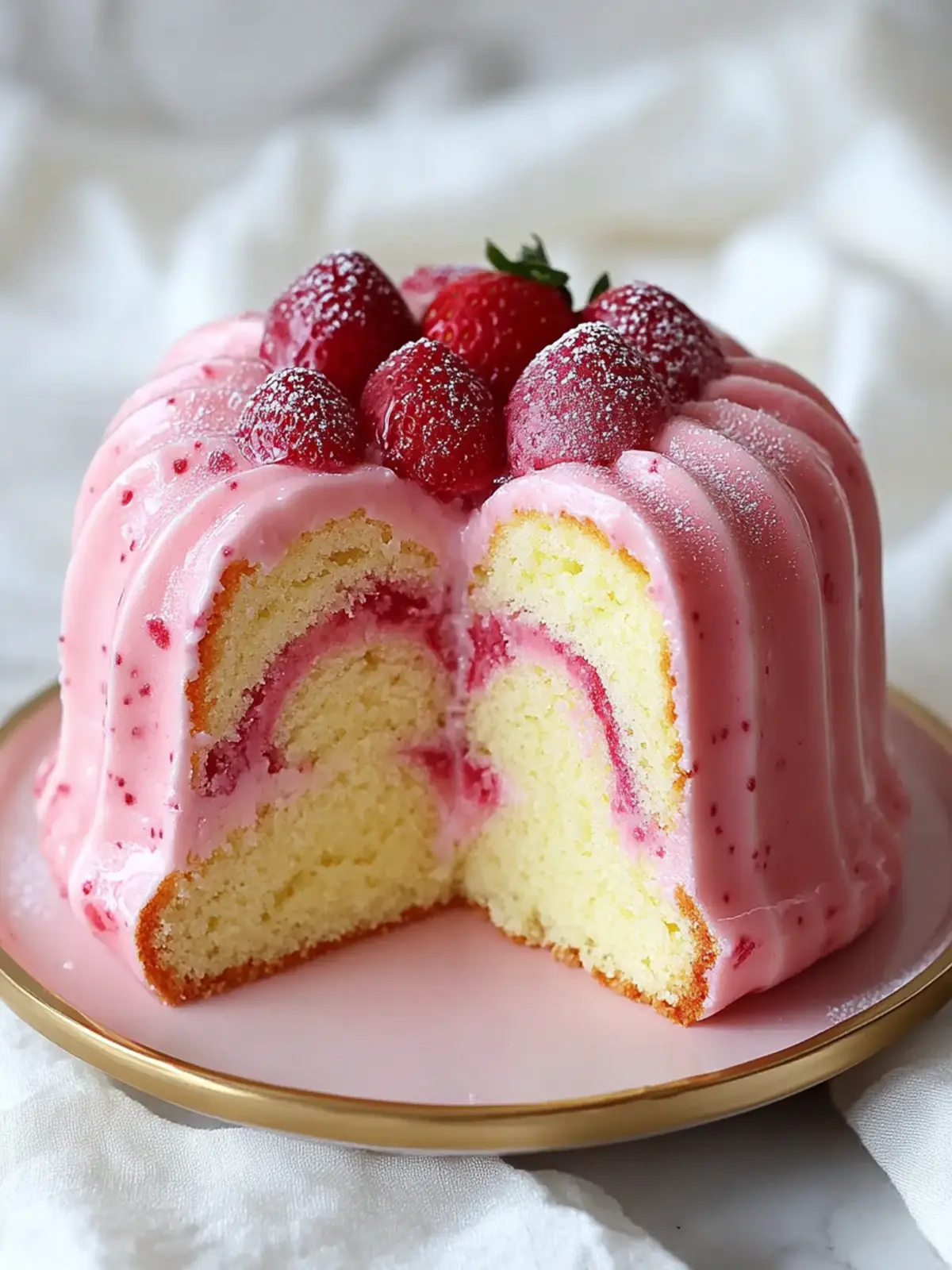Strawberry Milkshake Pound Cake Recipe