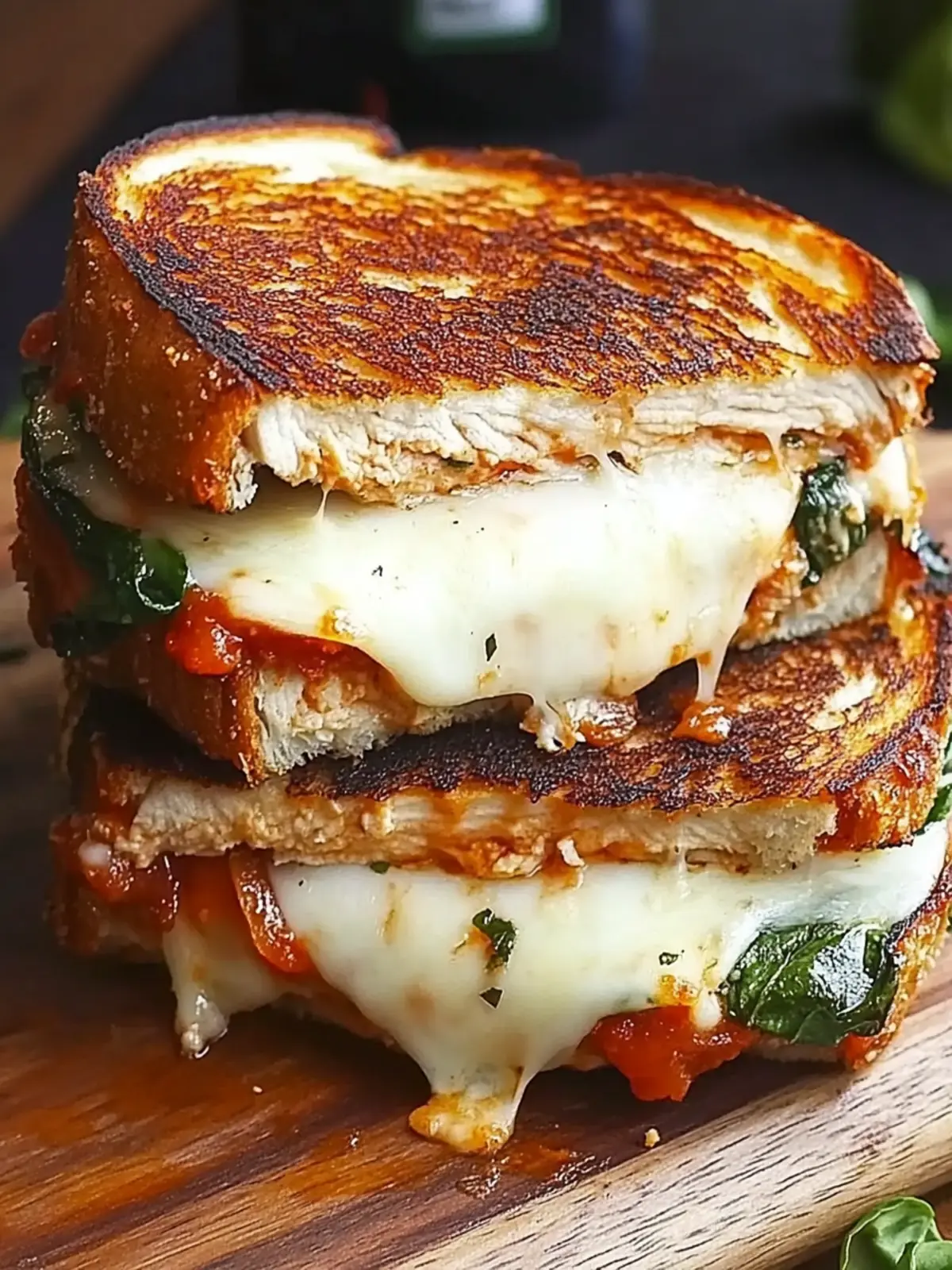 Lazy Chicken Parmesan Grilled Cheese
