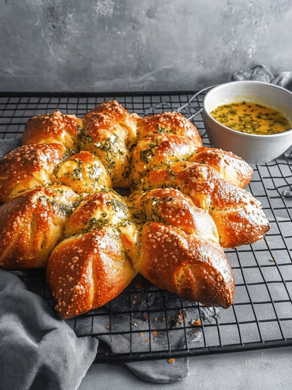 Cheesy Garlic Butter and Herb Star Bread
