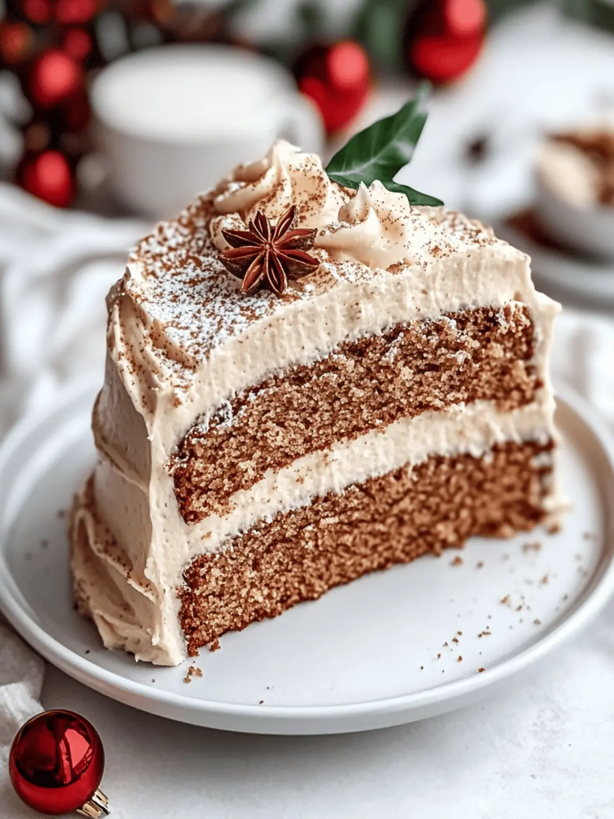 Spice Cake with Eggnog Buttercream