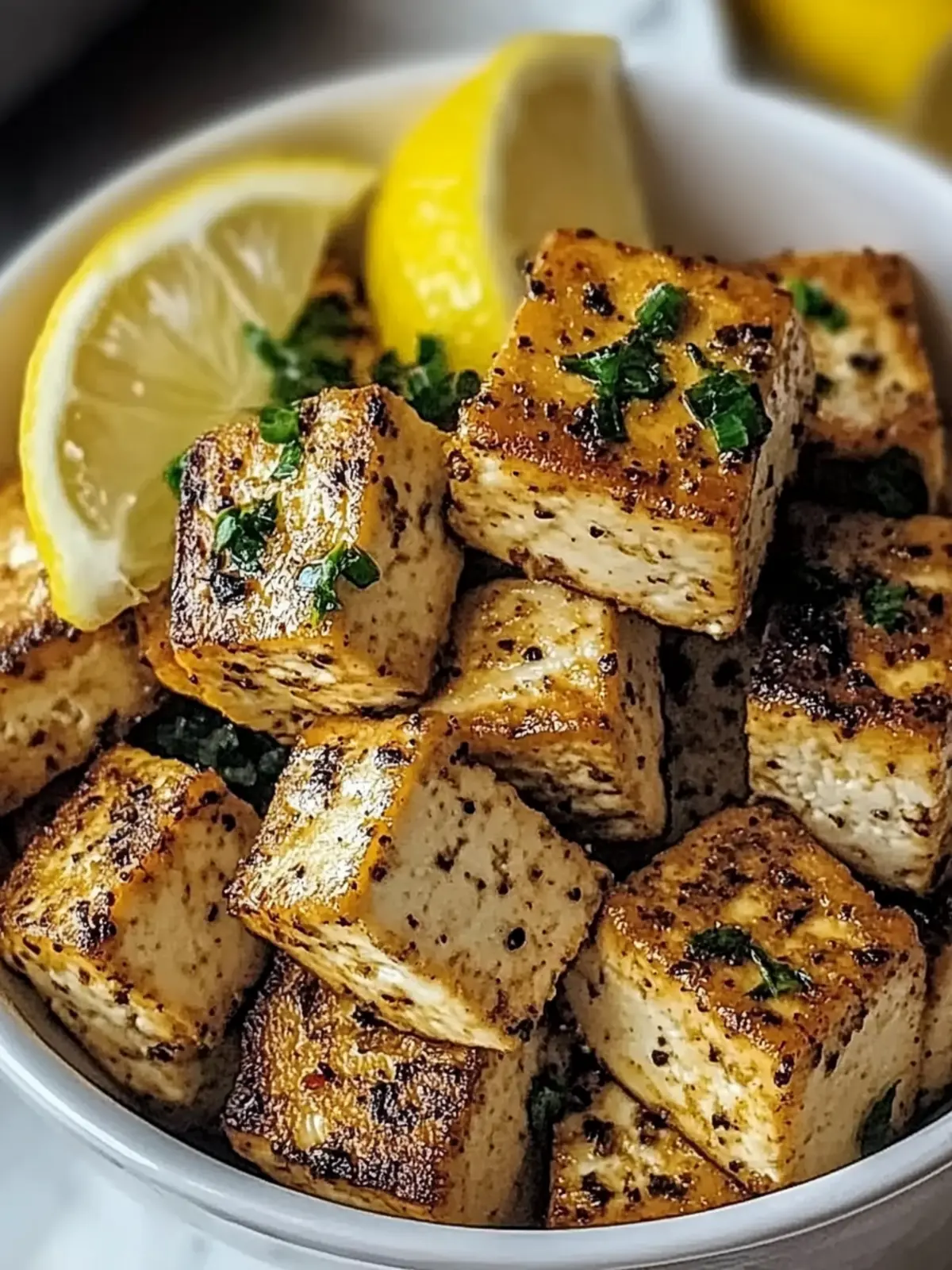 Baked Lemon Pepper Tofu