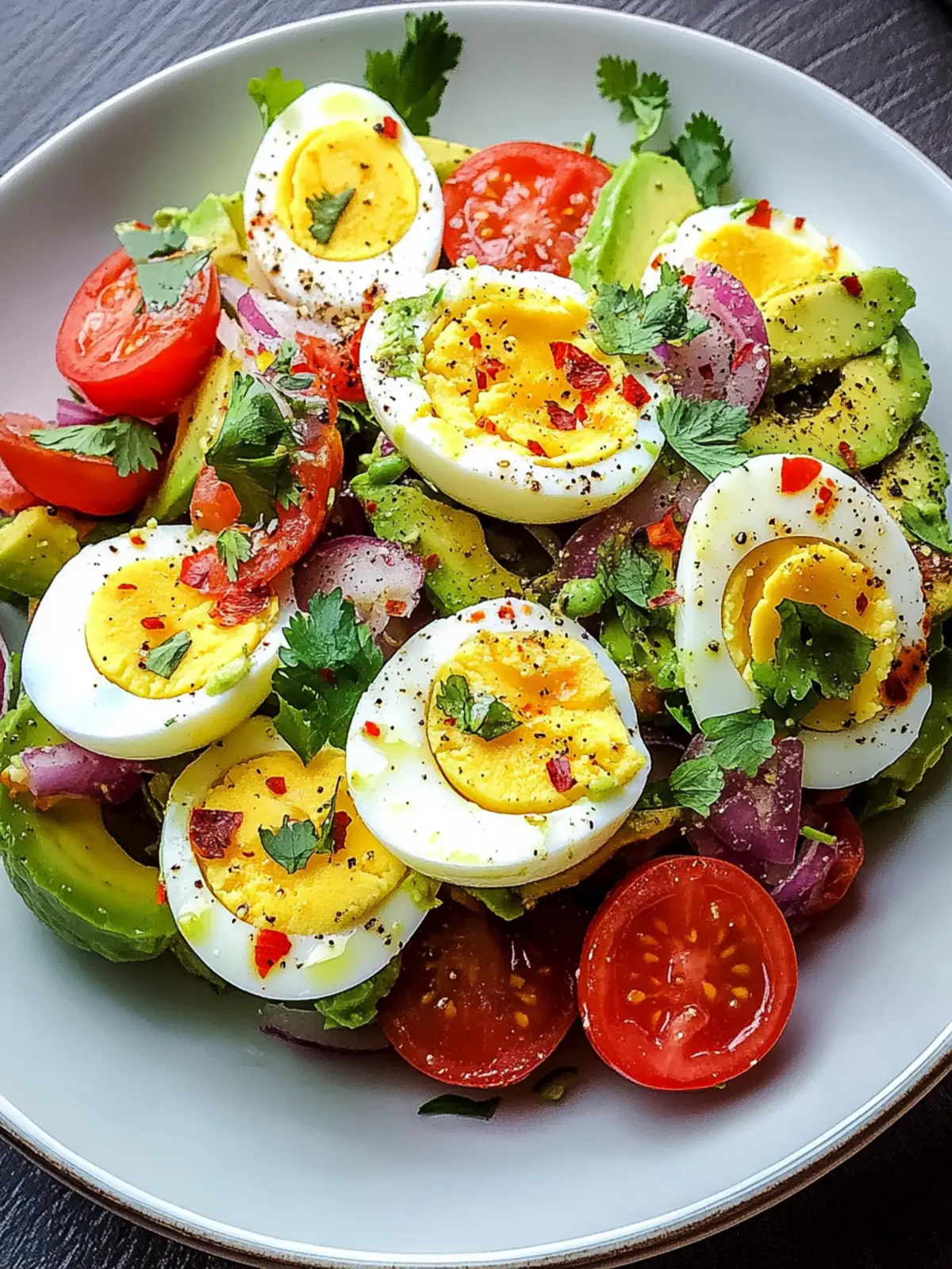 Workout Egg Avocado Salad