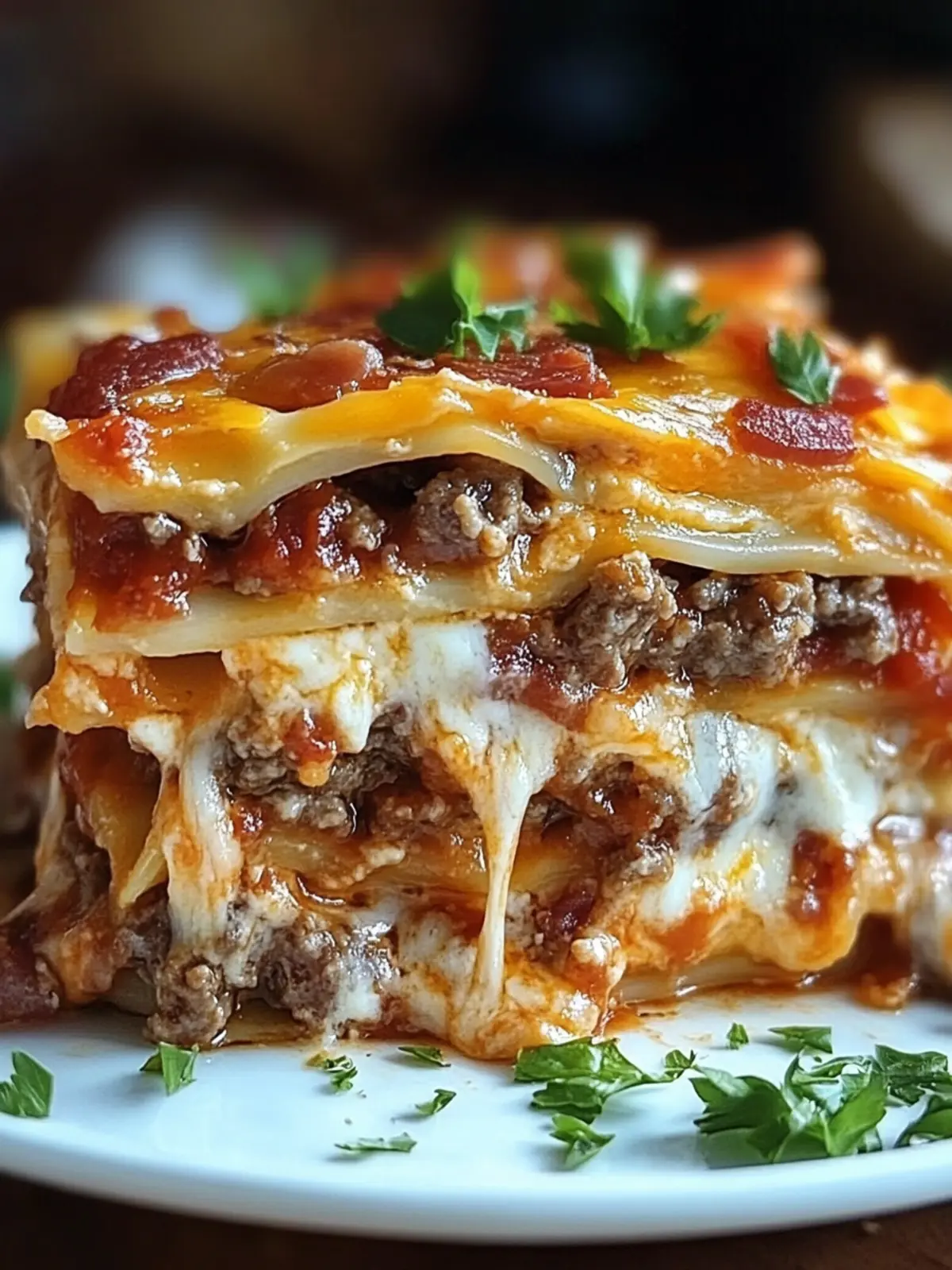 Lasagna Meets Cheeseburger – Parmesan Garlic Bacon Style