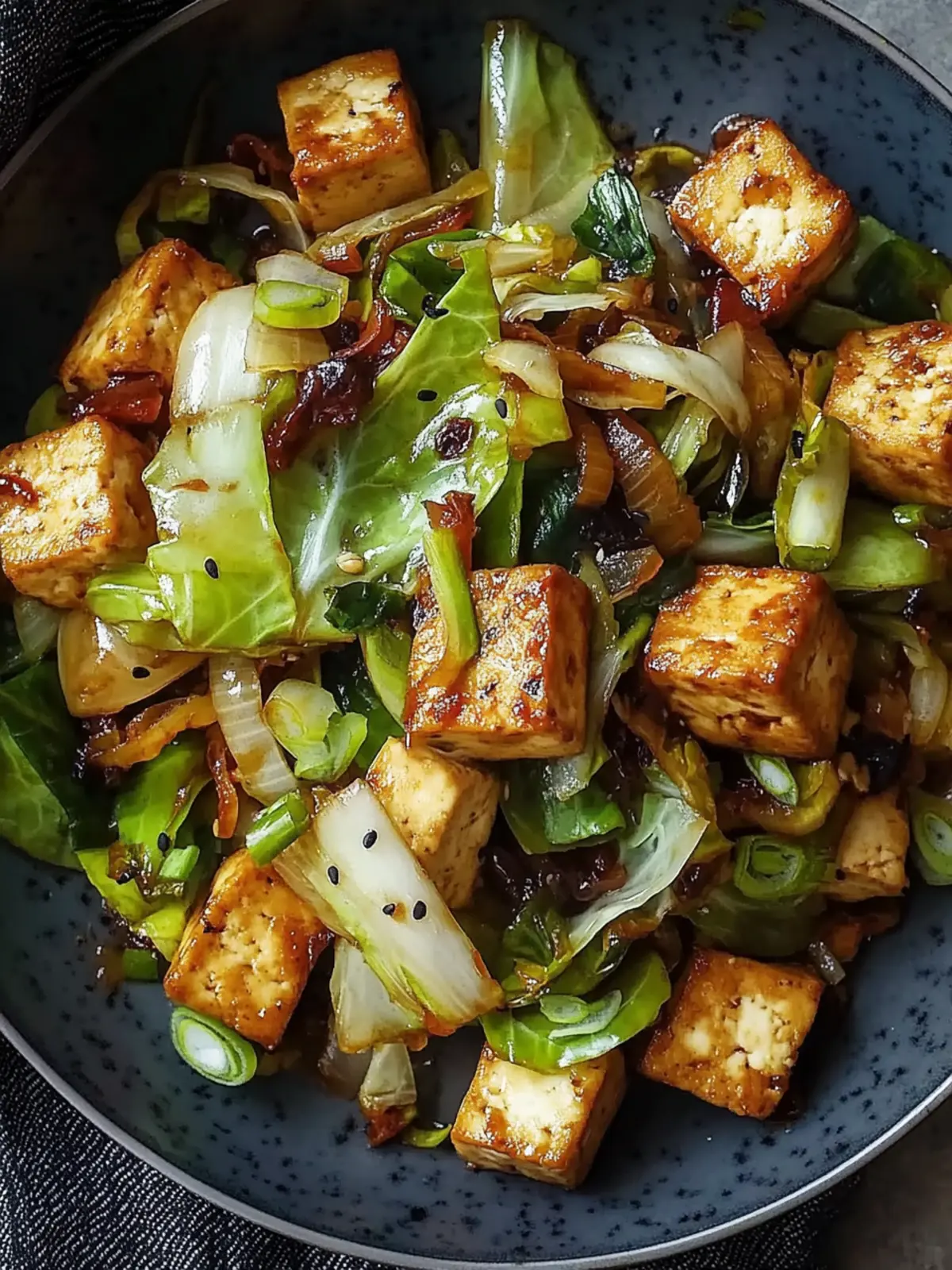 Stir-Fried Tofu and Cabbage