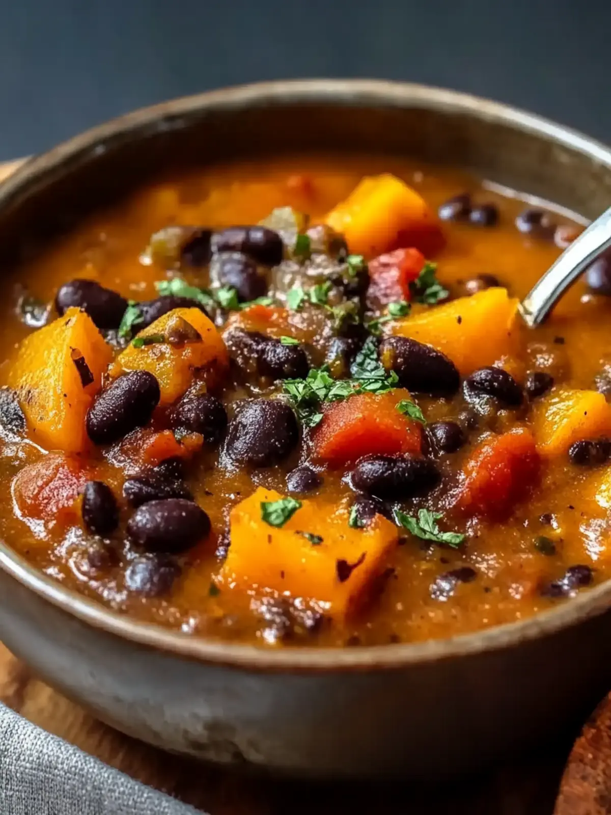 Hearty Black Bean & Squash Stew