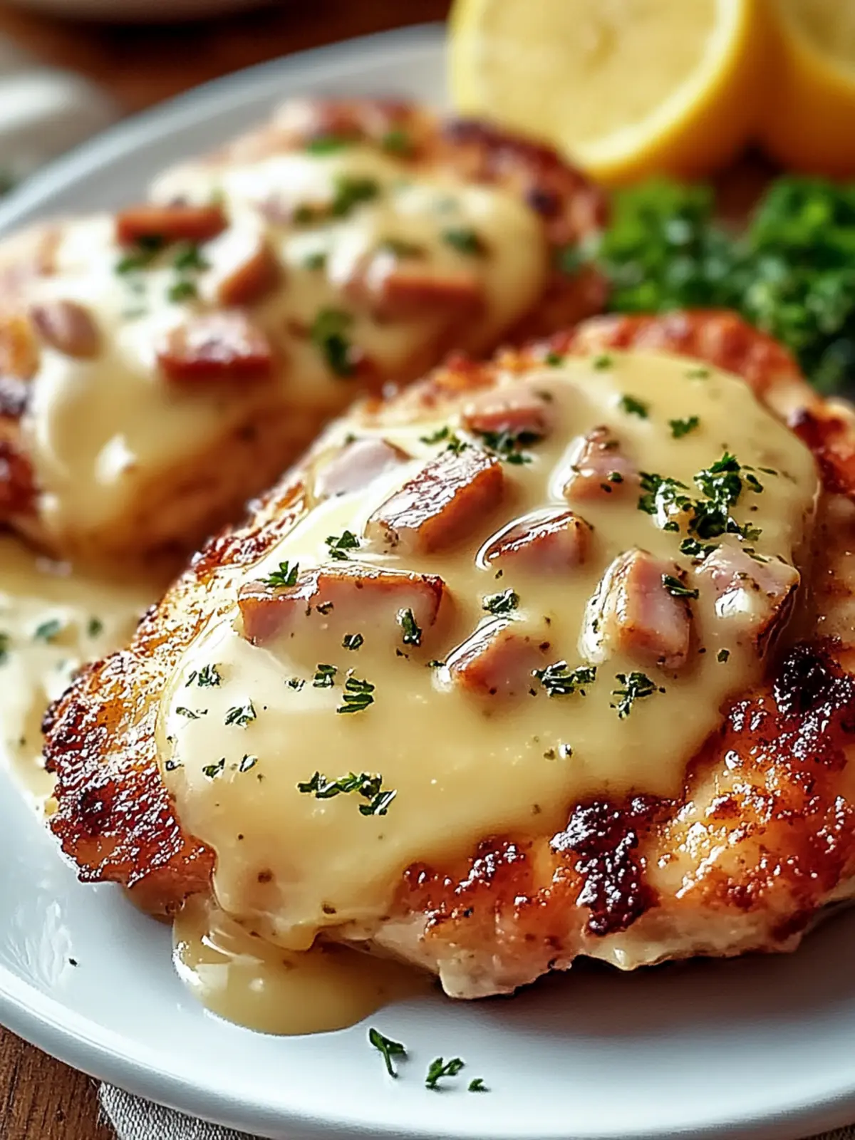 Crispy Malibu Chicken with Ham, Swiss & Honey Mustard