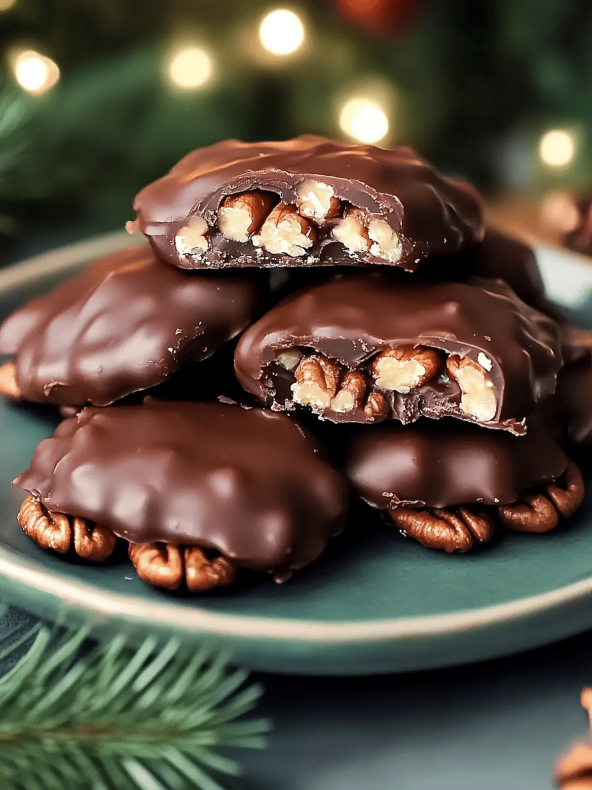 Easy Christmas Pecan Turtles