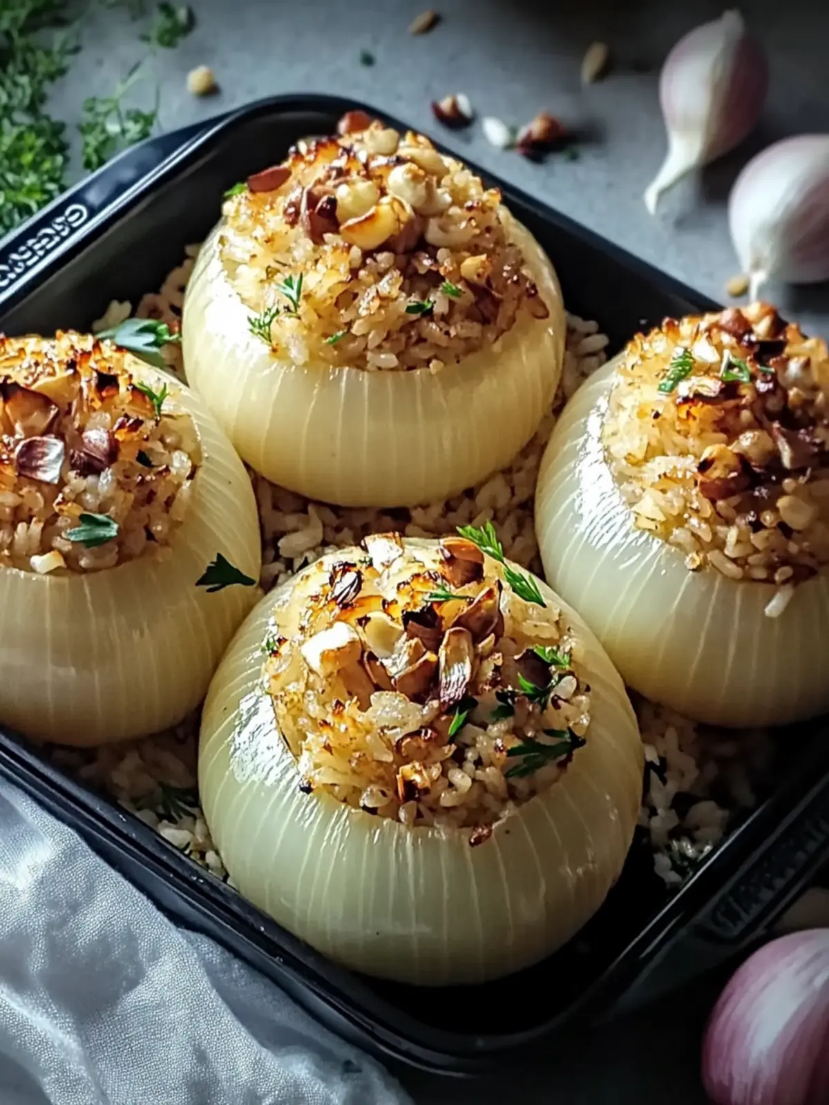 eweled Rice Stuffed Onions