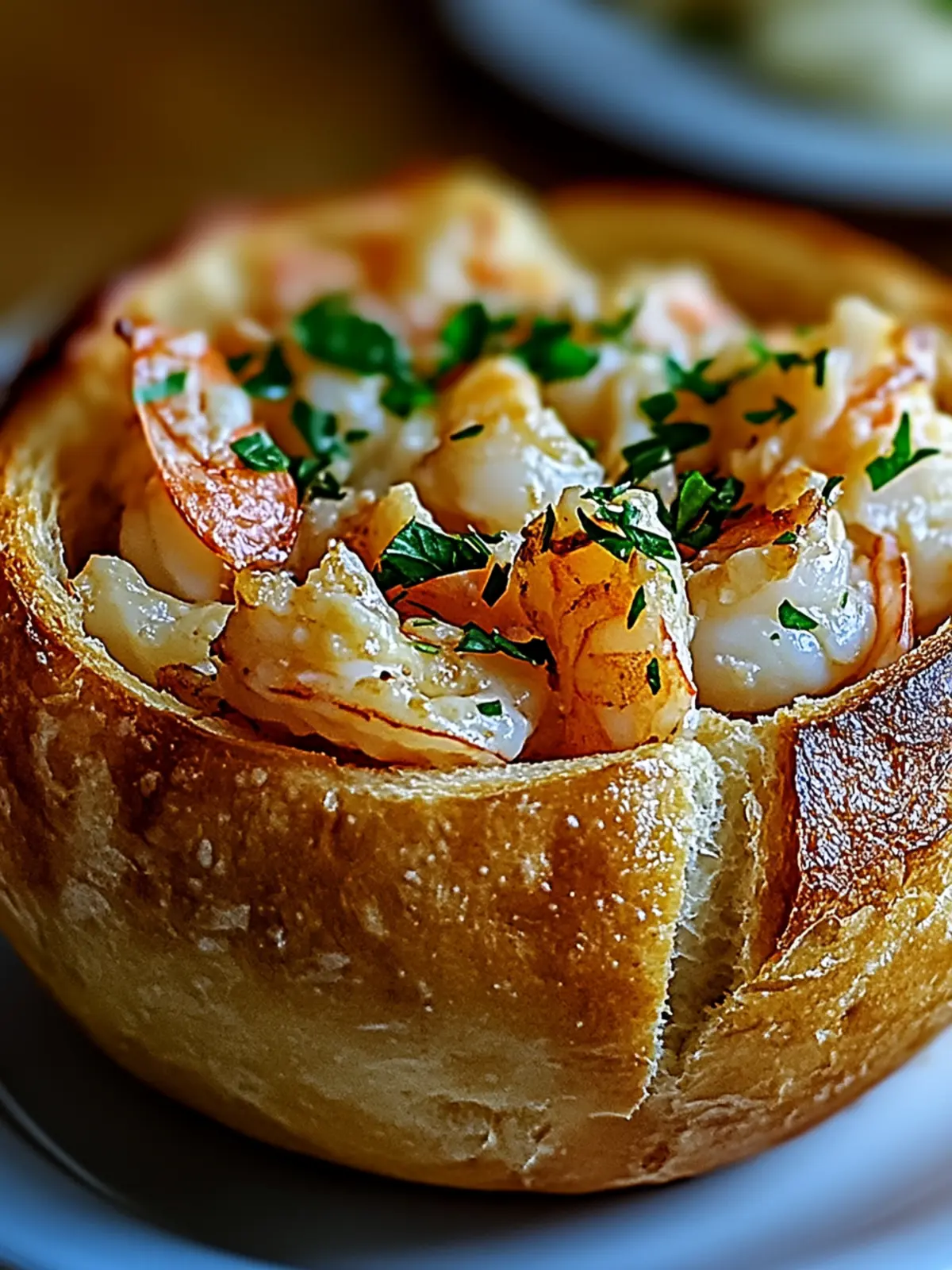 Delightful Stuffed Seafood Bread Bowl Recipe