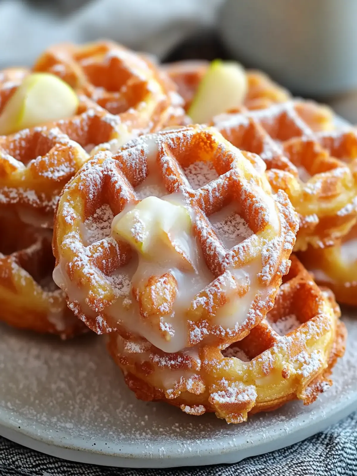 Apple Fritter Waffle Donuts