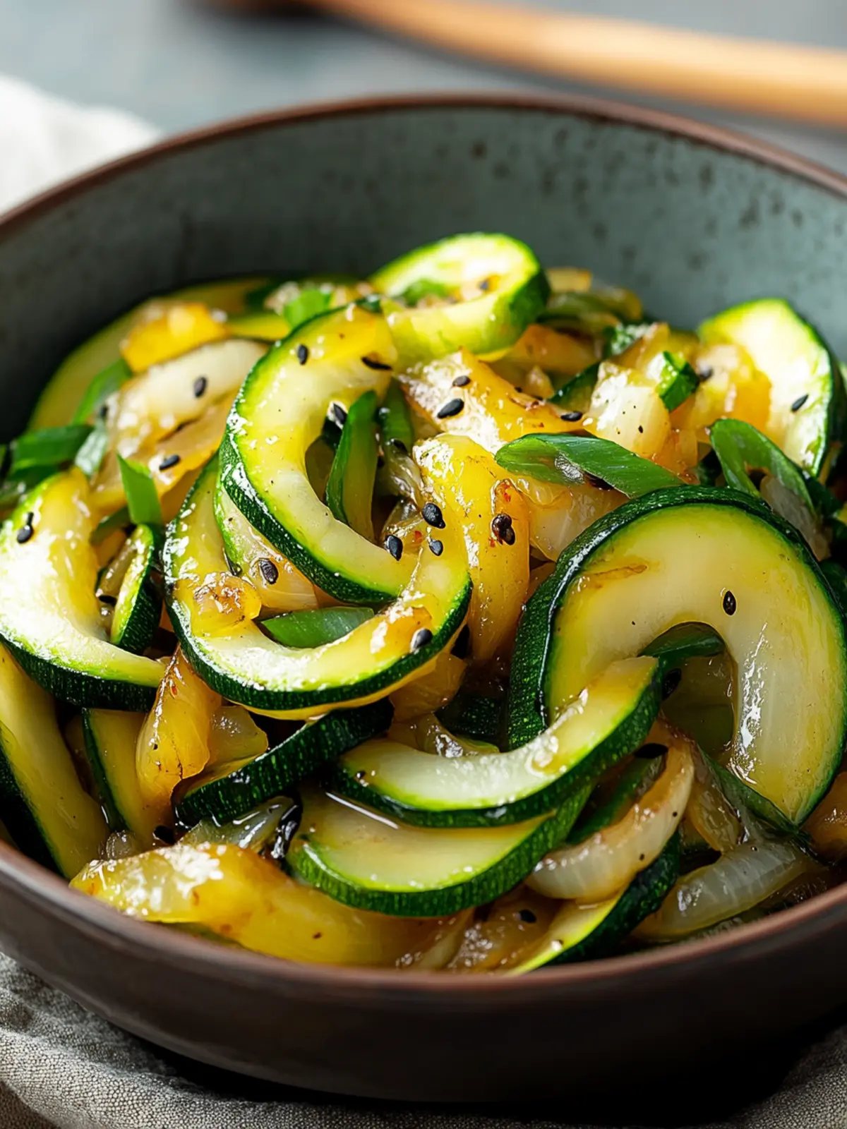 Japanese Zucchini & Onion Stir-Fry