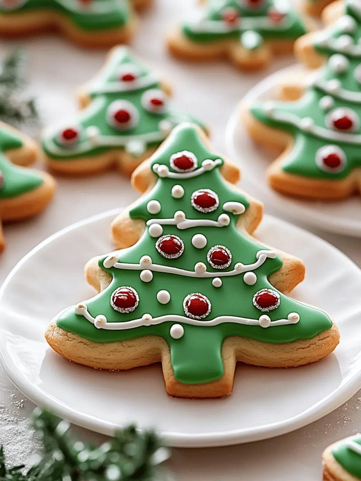 Decorated Christmas Tree Cookies