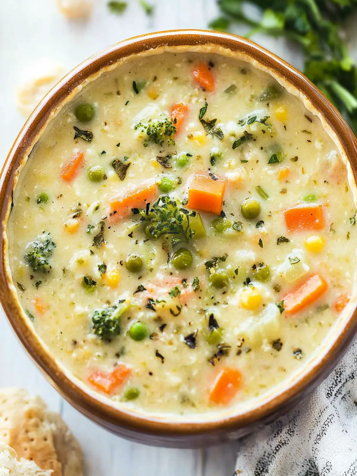 Vegetarian Pot Pie Soup
