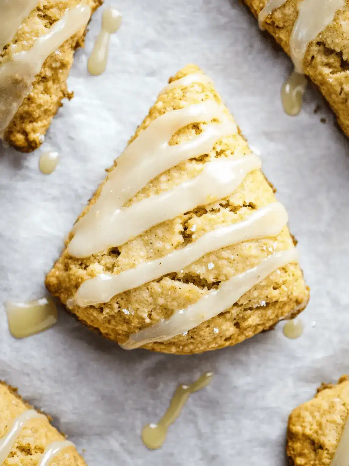 Pumpkin Scones with Maple Glaze