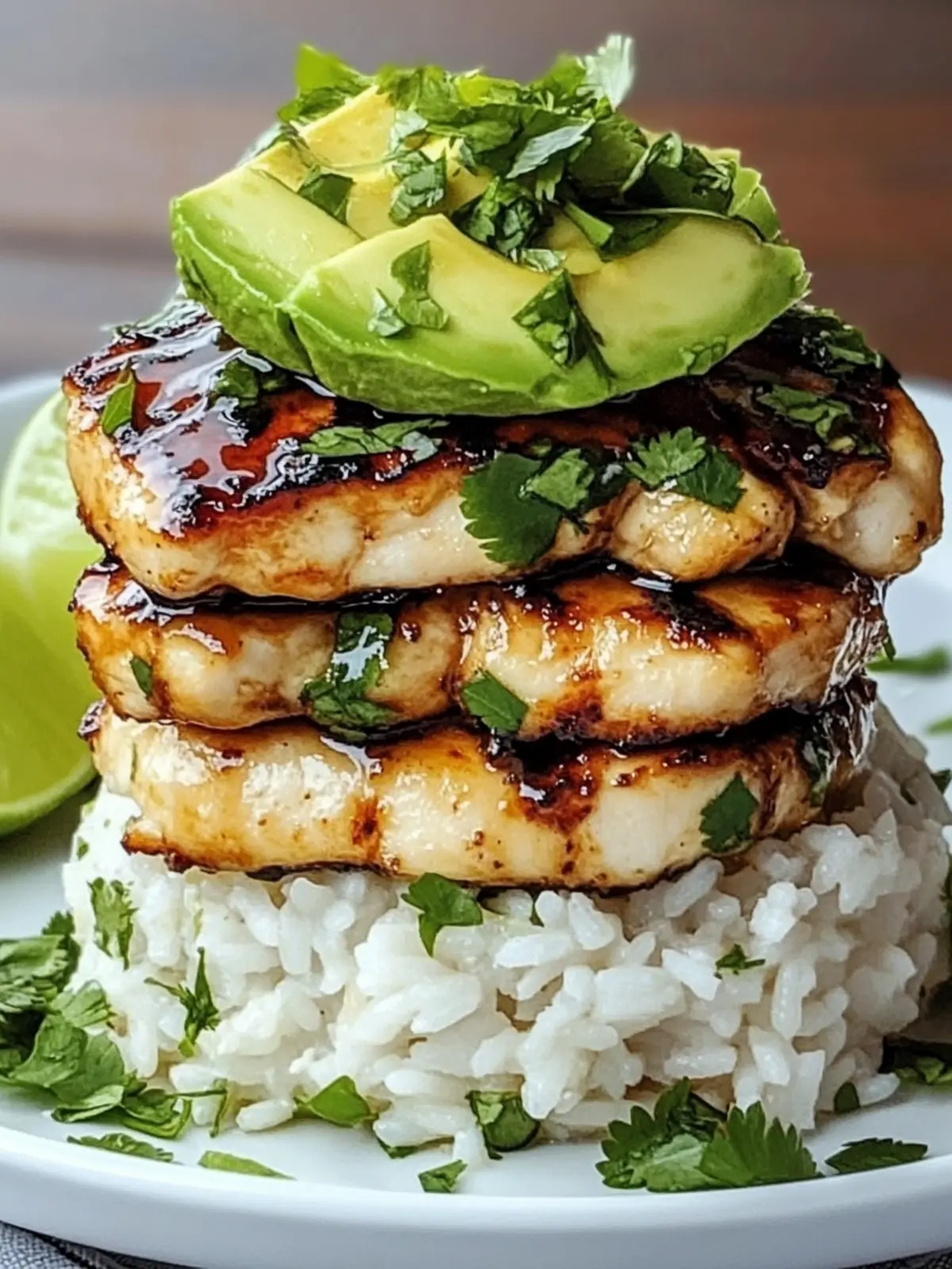Tangy Honey Lime Chicken & Avocado Rice Stack That Delights