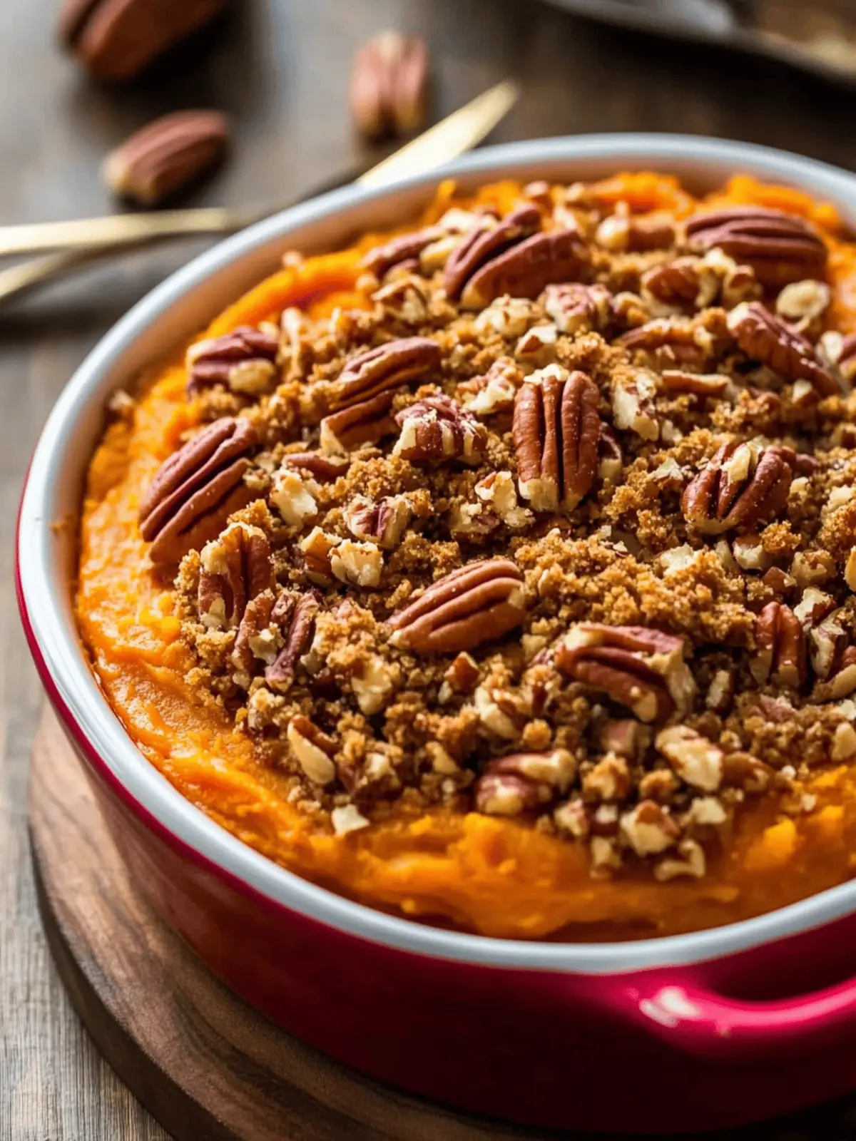 Sweet Potato Casserole with Pecan Crumble