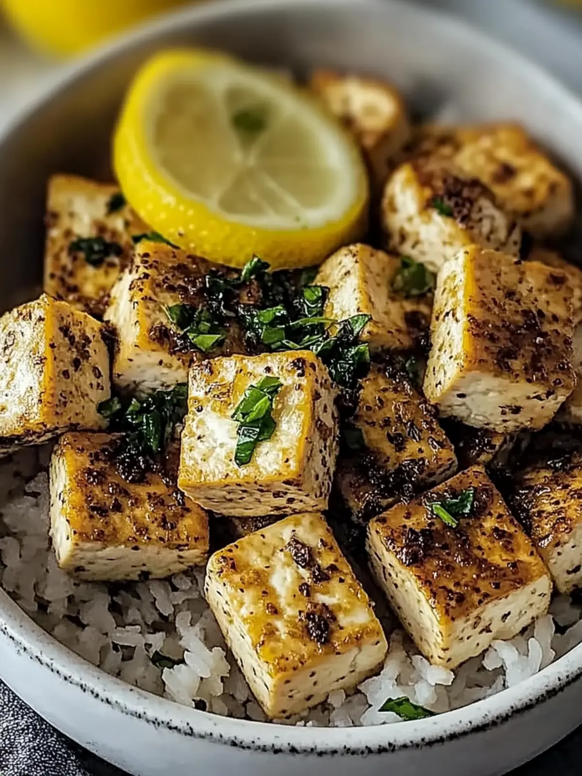 Baked Lemon Pepper Tofu