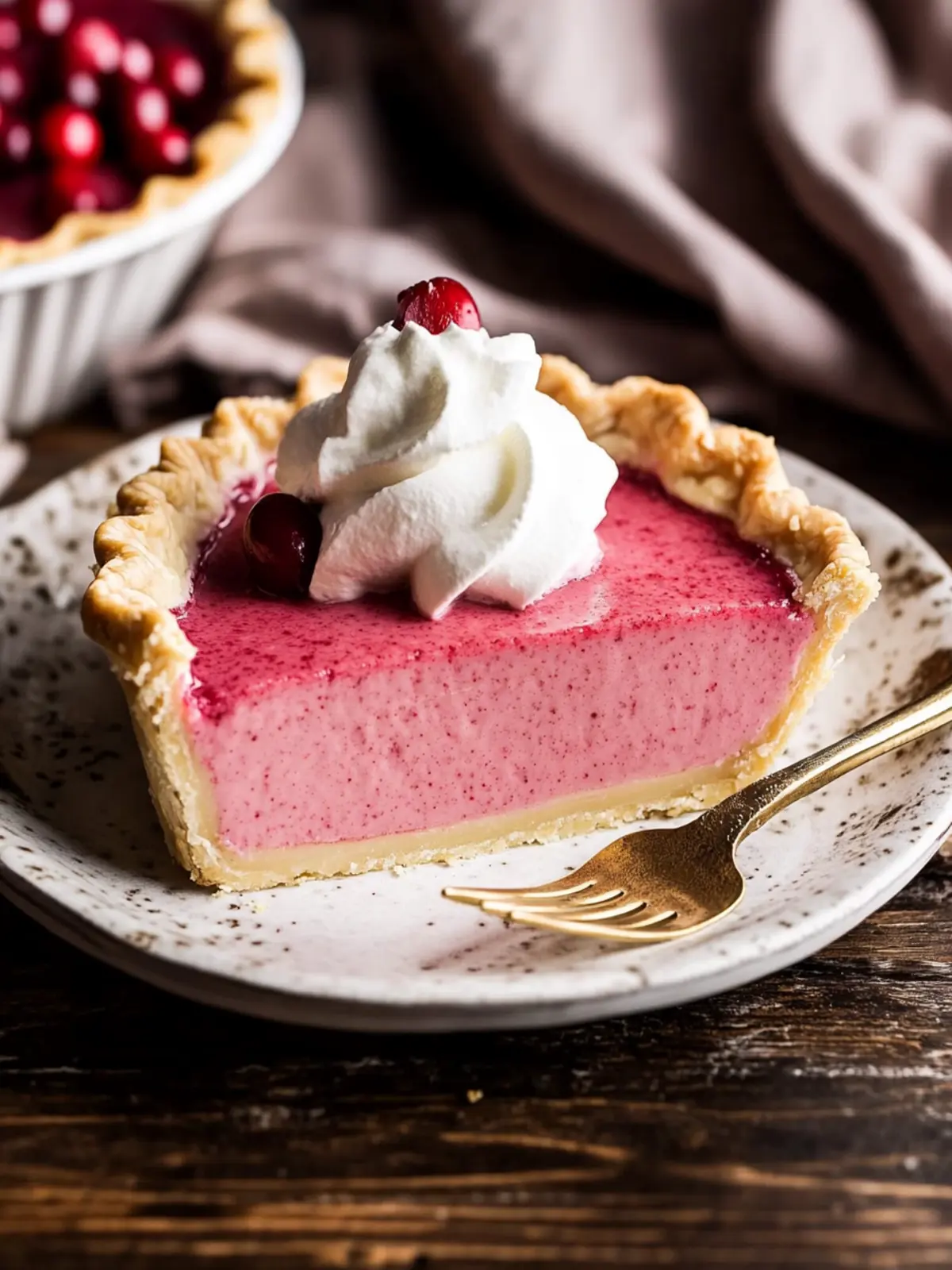 cranberry custard pie