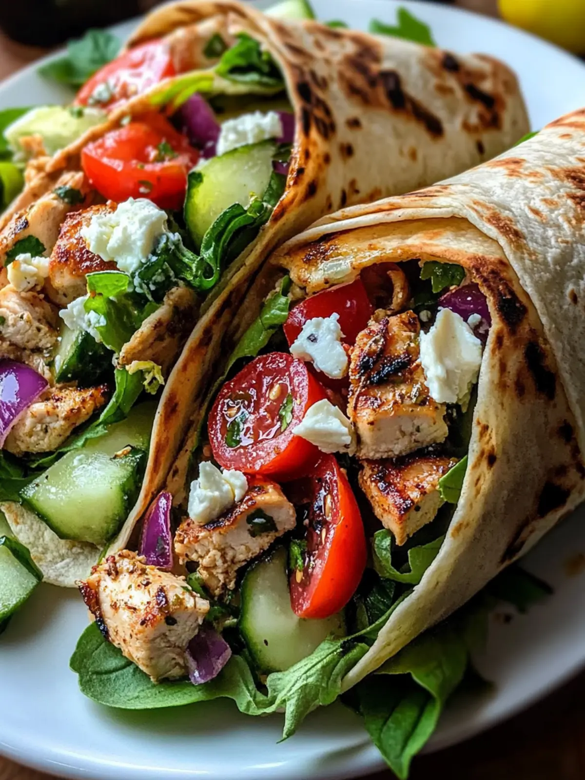 Mediterranean Chicken Wraps