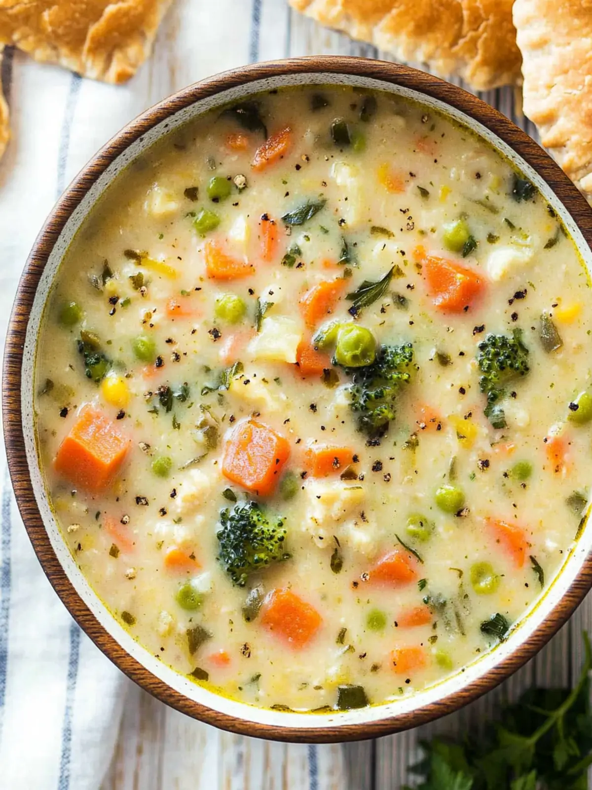 Vegetarian Pot Pie Soup