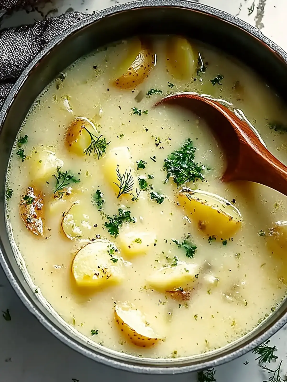 Hangover Cure Garlic Potato Soup