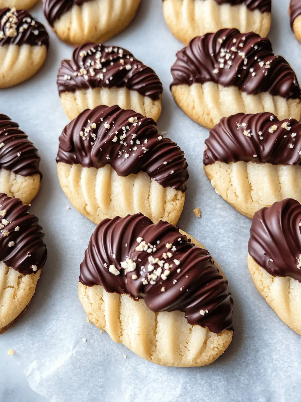 Chocolate Dipped Butter Cookies