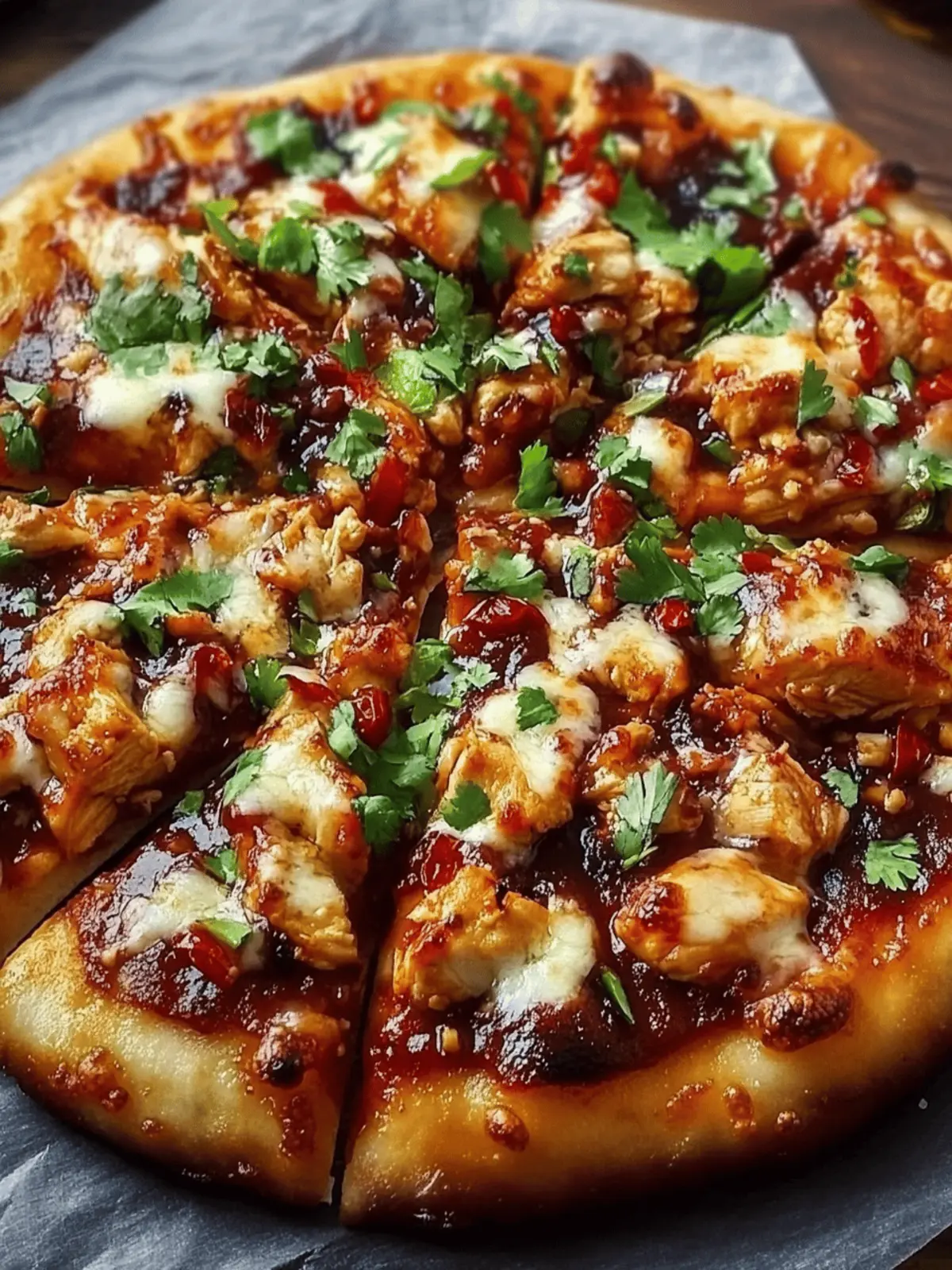 Chili Garlic Chicken Pizza