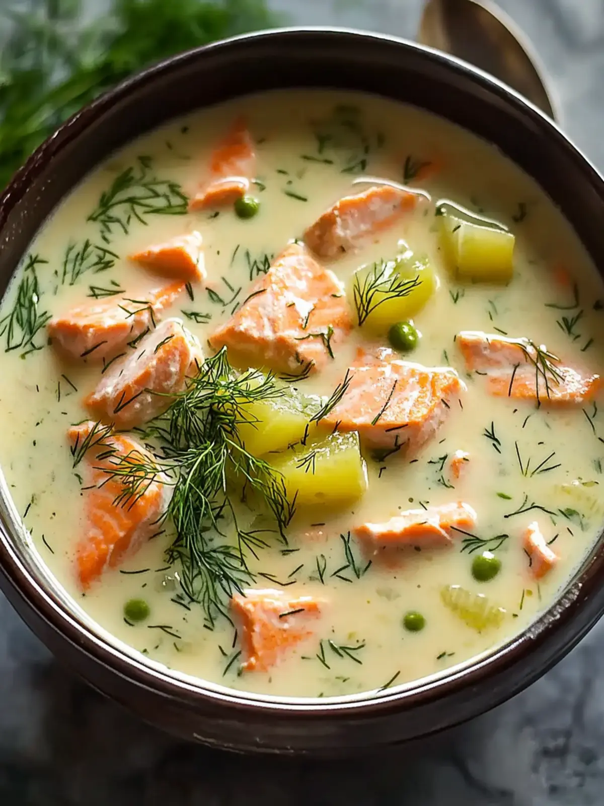 Creamy Dill Salmon Soup