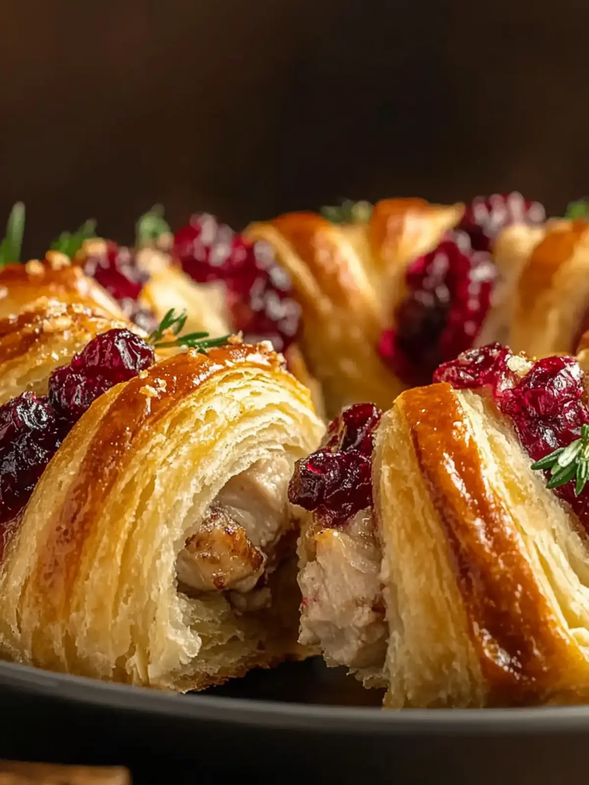 Turkey Cranberry Crescent Ring