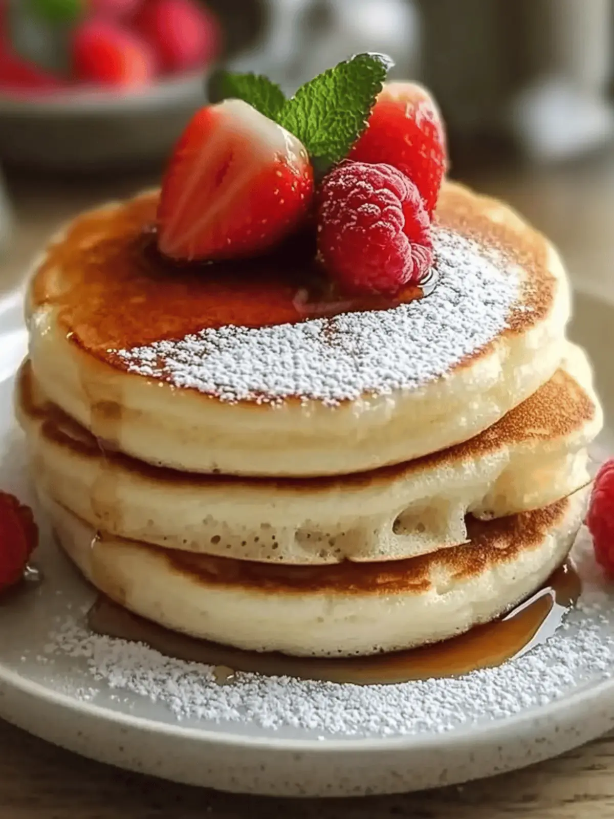 Fluffy Japanese Soufflé Pancakes