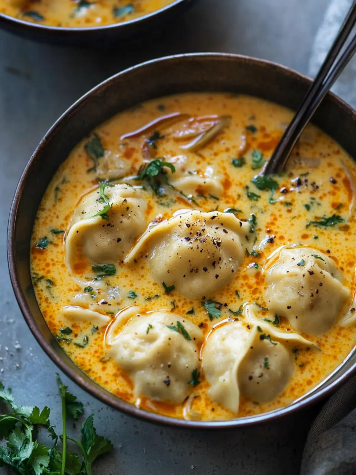 Coconut Curry Soup with Dumplings